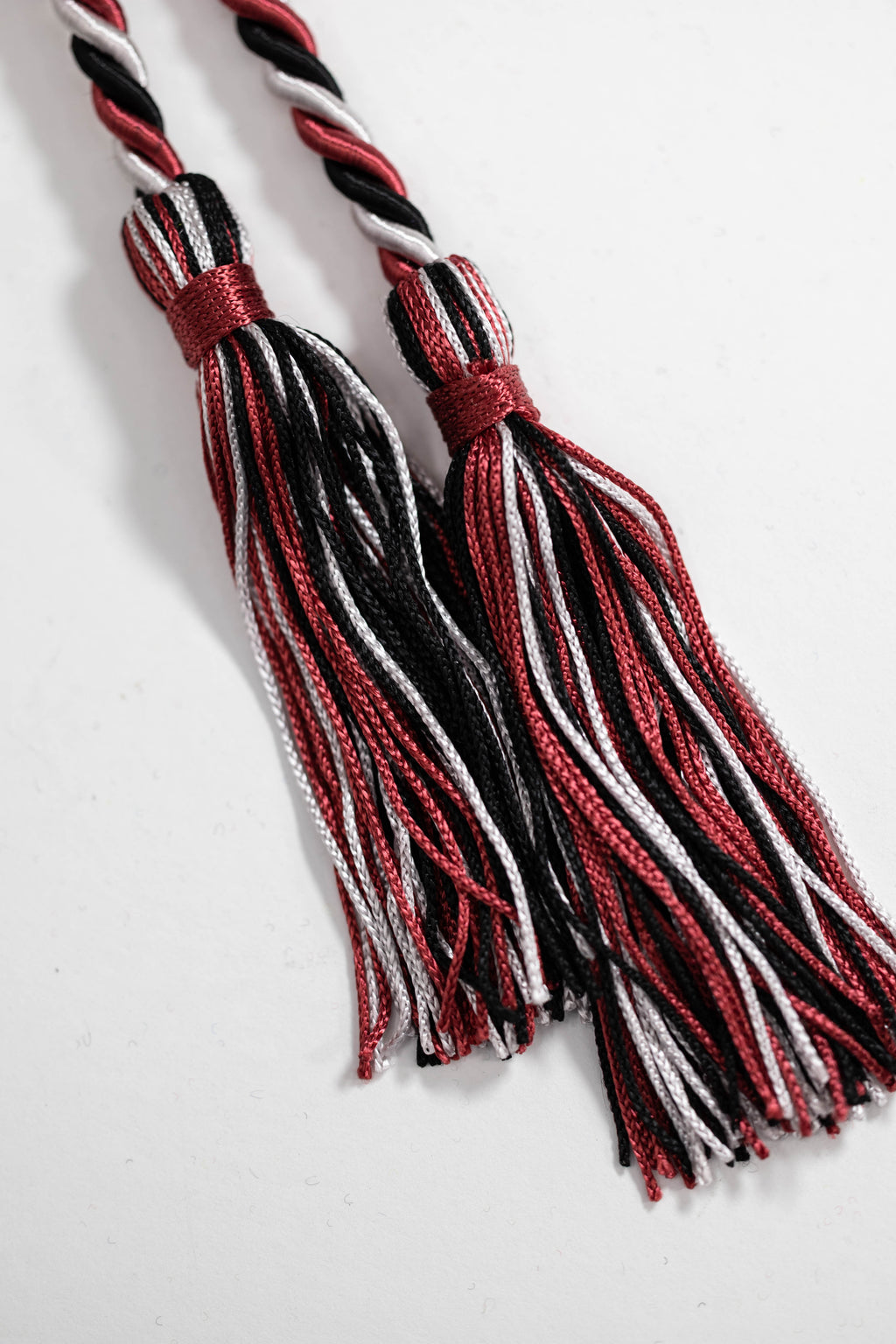 BLACK, CARDINAL, SILVER GRADUATION CORD, HONOR CORD