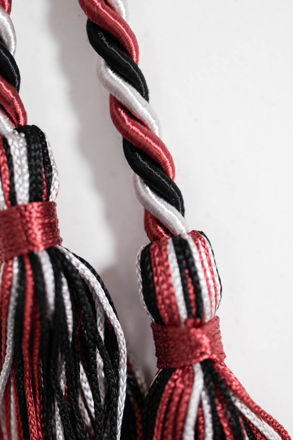 BLACK, CARDINAL, SILVER GRADUATION CORD, HONOR CORD