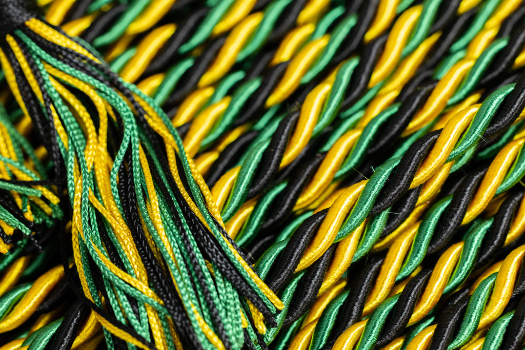 Black, Gold, Green Graduation cord, Honor Cord | Jamaica