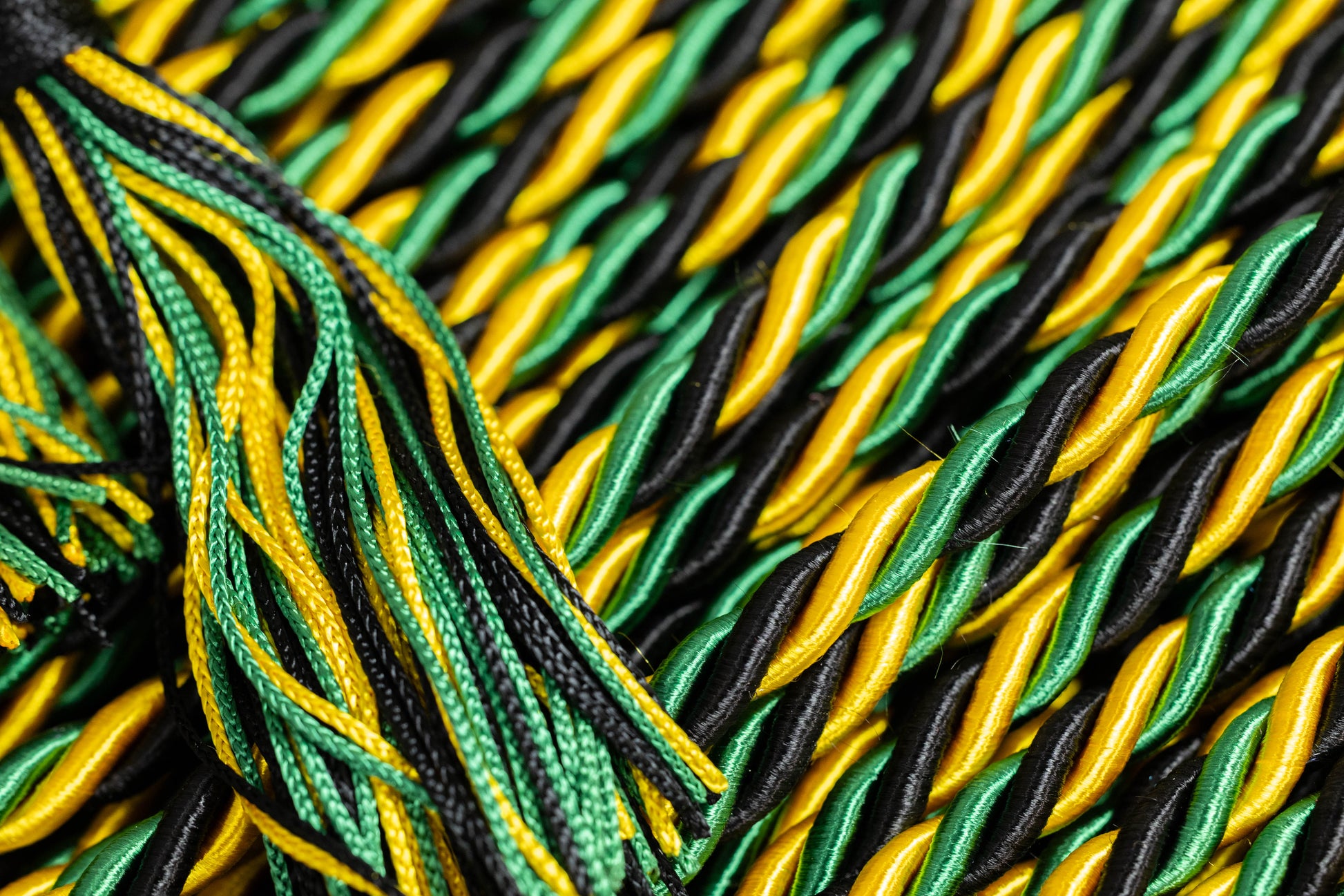 Black, Gold, Green Graduation cord, Honor Cord | Jamaica
