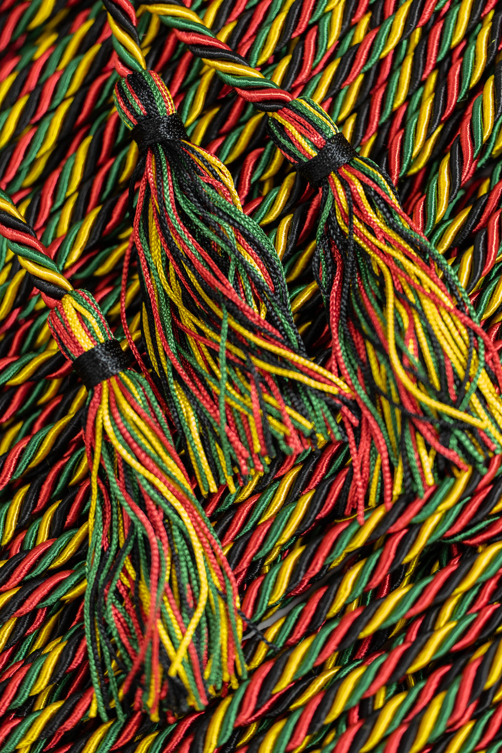 Kente Overcomer Color - Black, Gold, Green, Red Kente Graduation cord, Honor Cord, Twisted Cord