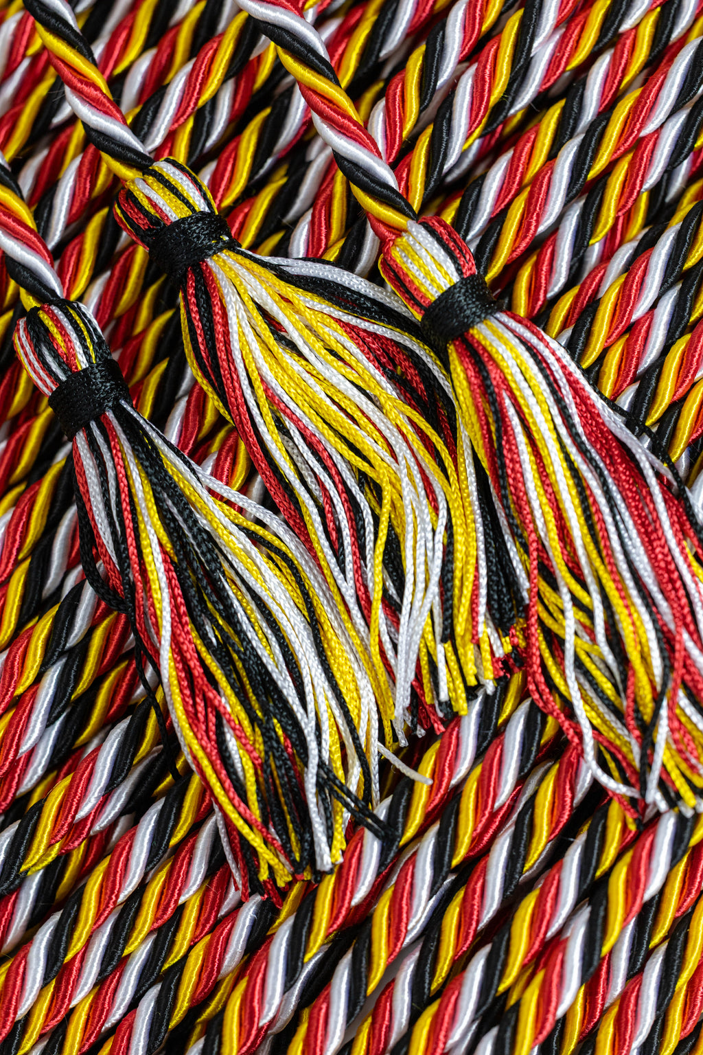 BLACK, GOLD, RED, WHITE GRADUATION CORD, HONOR CORD