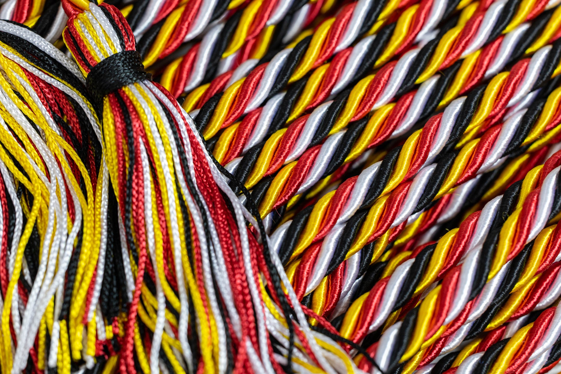 BLACK, GOLD, RED, WHITE GRADUATION CORD, HONOR CORD