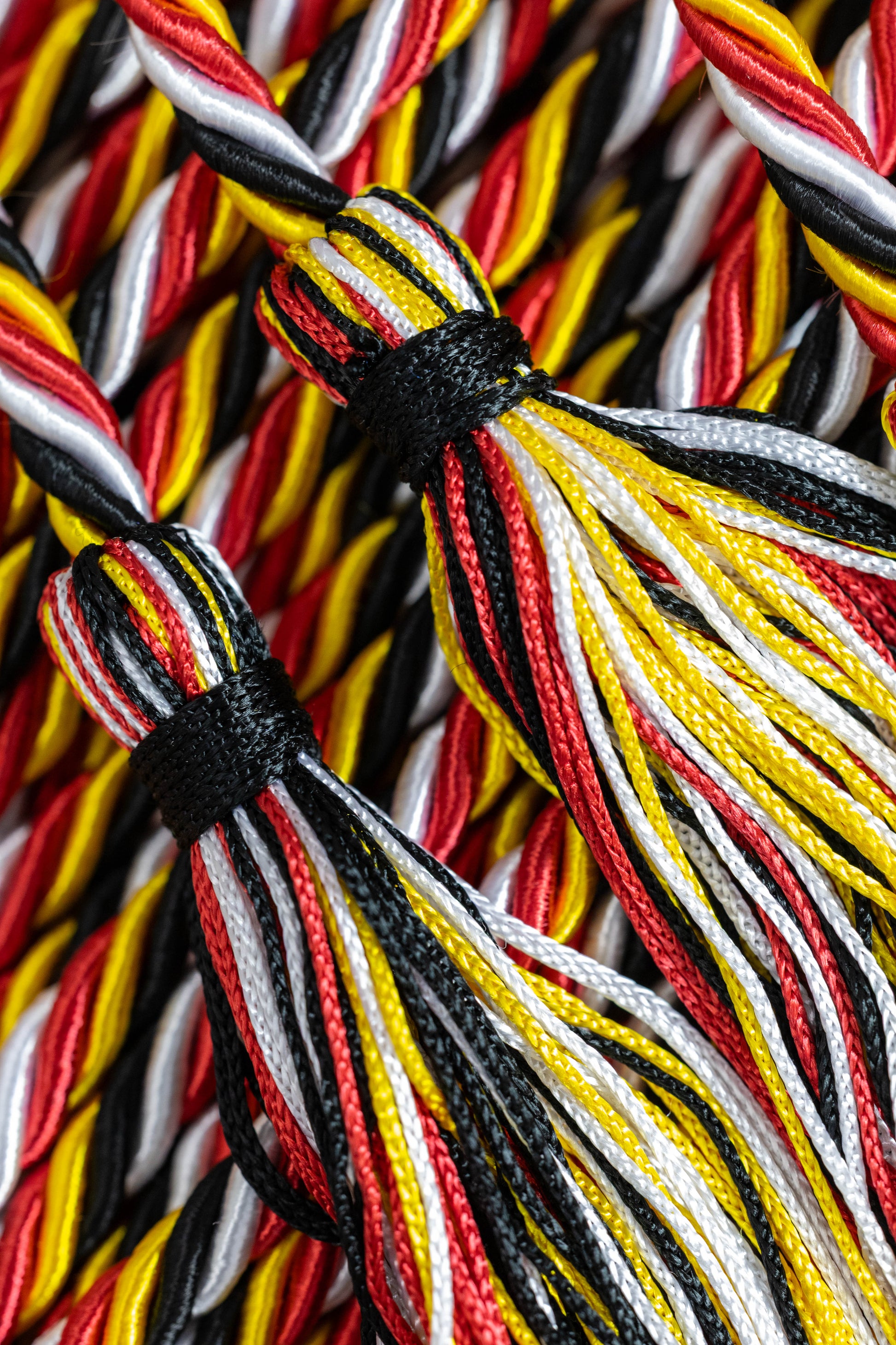 BLACK, GOLD, RED, WHITE GRADUATION CORD, HONOR CORD