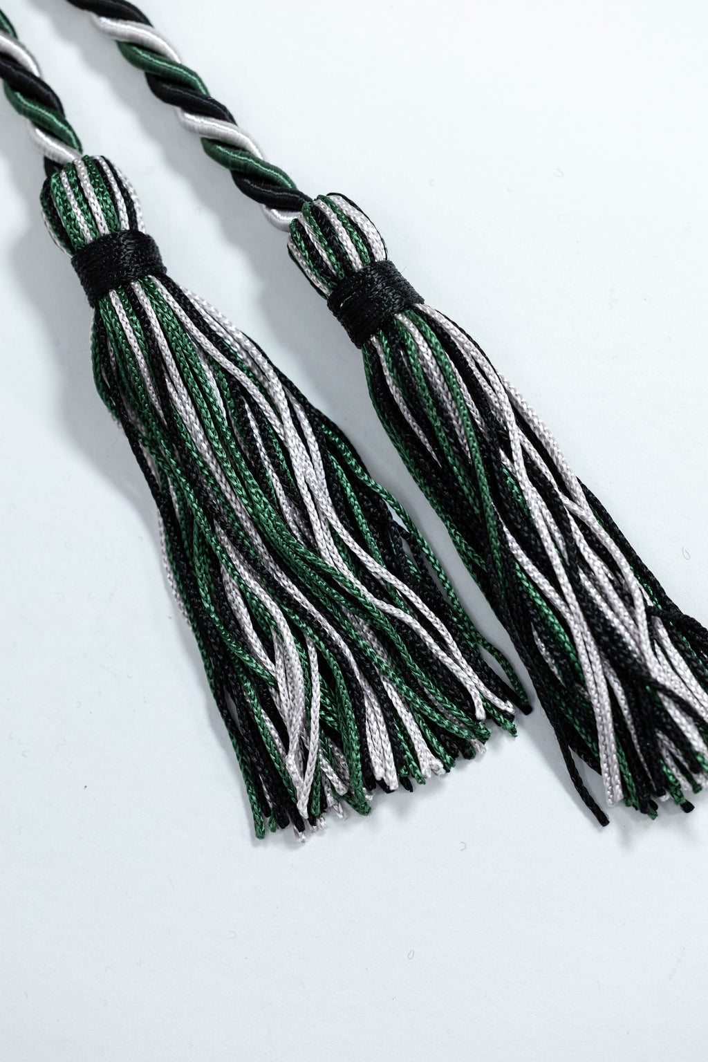 Black, Hunter Green, Silver Graduation cord, Honor Cord