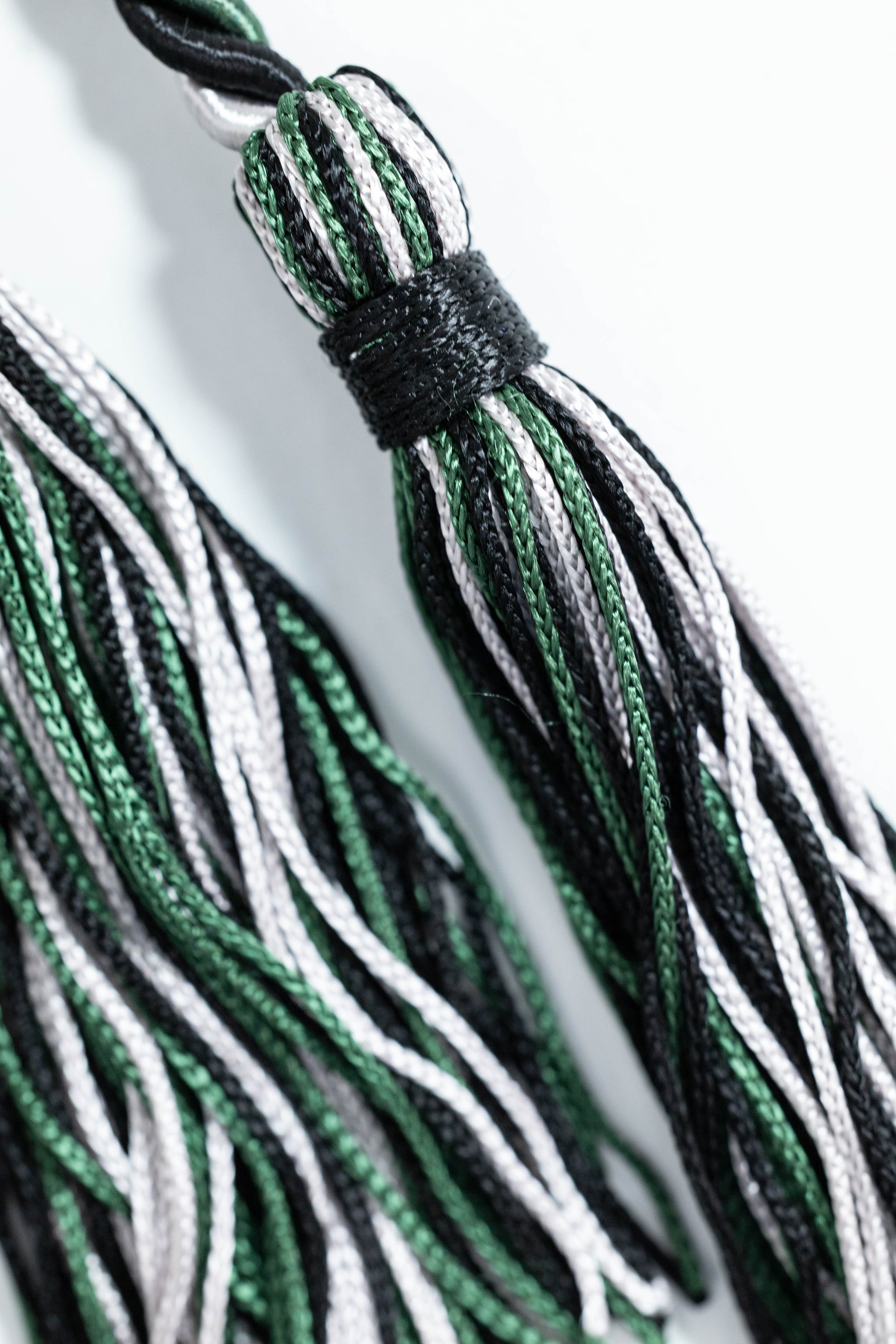 Black, Hunter Green, Silver Graduation cord, Honor Cord
