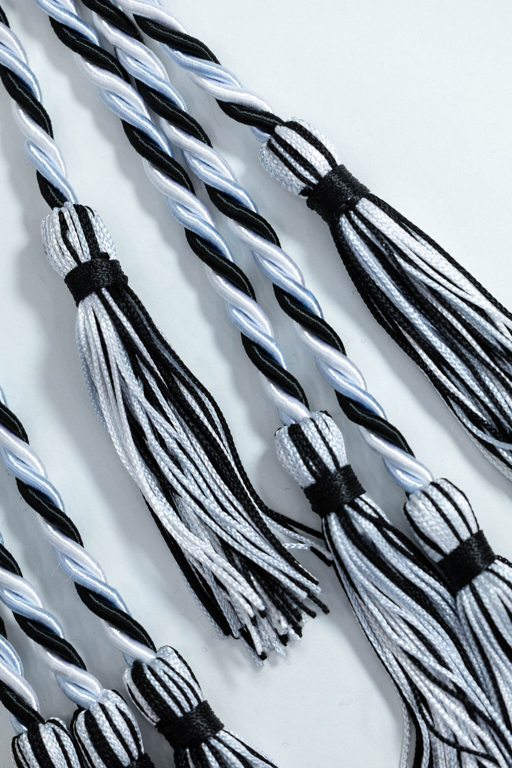 BLACK, LIGHT BLUE, WHITE GRADUATION CORD, HONOR CORD
