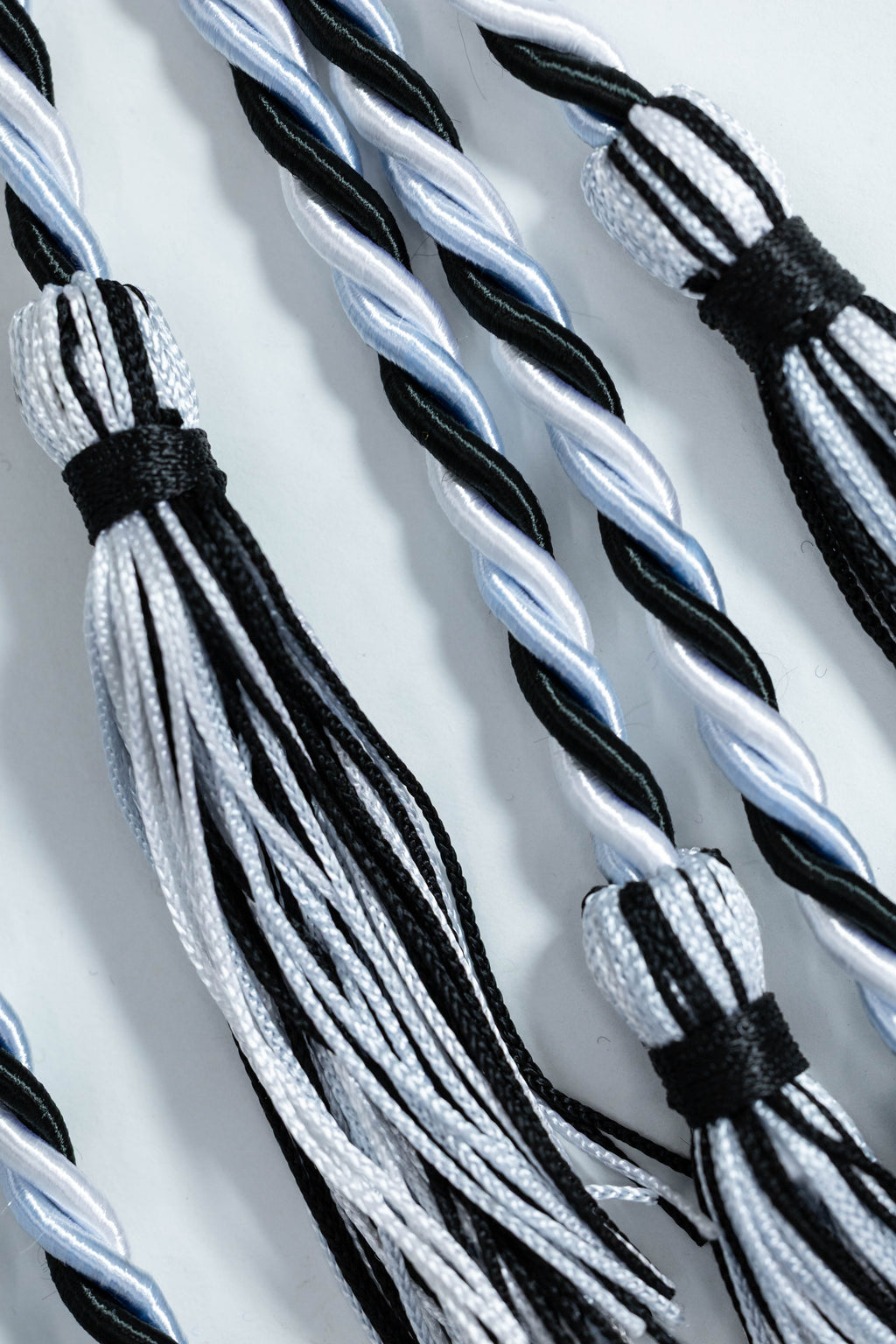 BLACK, LIGHT BLUE, WHITE GRADUATION CORD, HONOR CORD