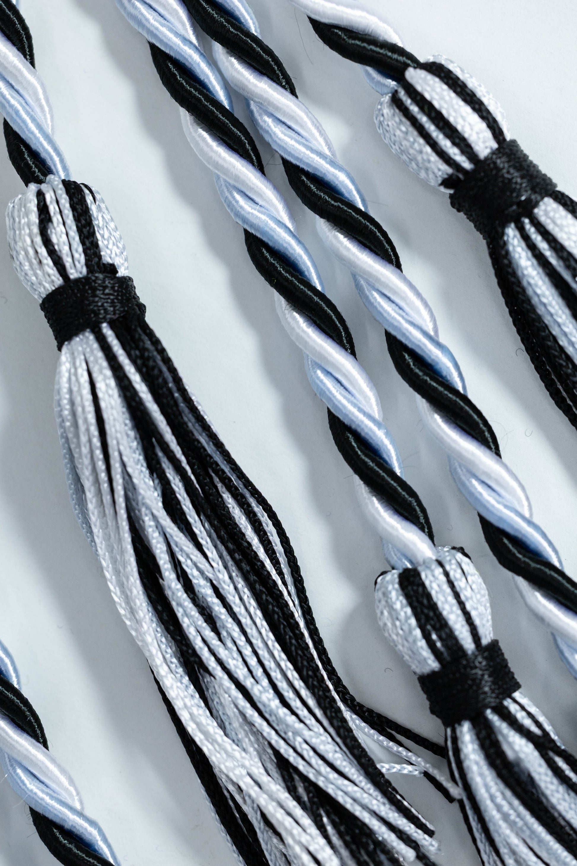 BLACK, LIGHT BLUE, WHITE GRADUATION CORD, HONOR CORD