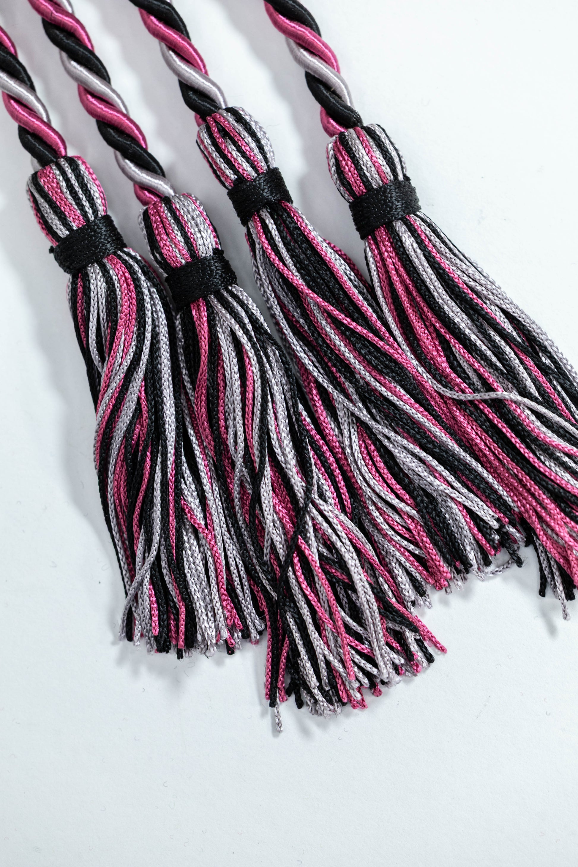 BLACK, MAROON, SILVER GRADUATION CORD, HONOR CORD