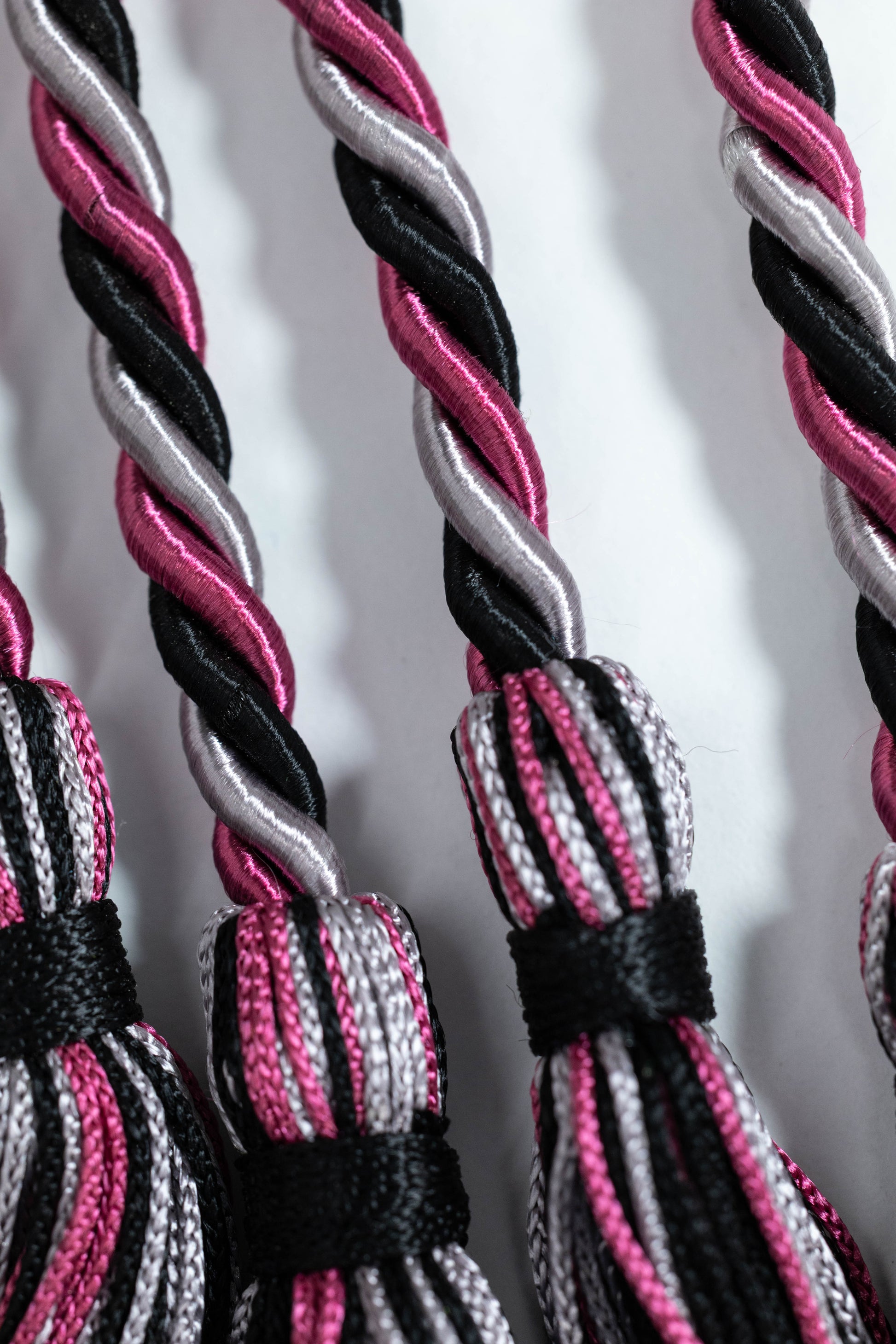 BLACK, MAROON, SILVER GRADUATION CORD, HONOR CORD