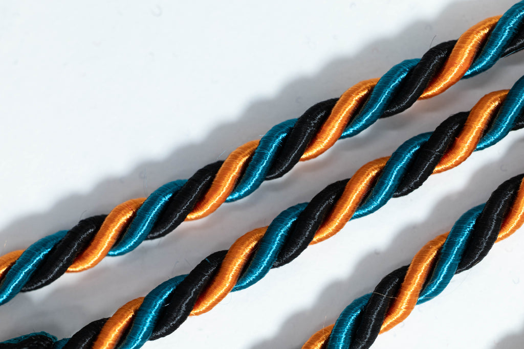 BLACK, ORANGE,TEAL GRADUATION CORD, HONOR CORD