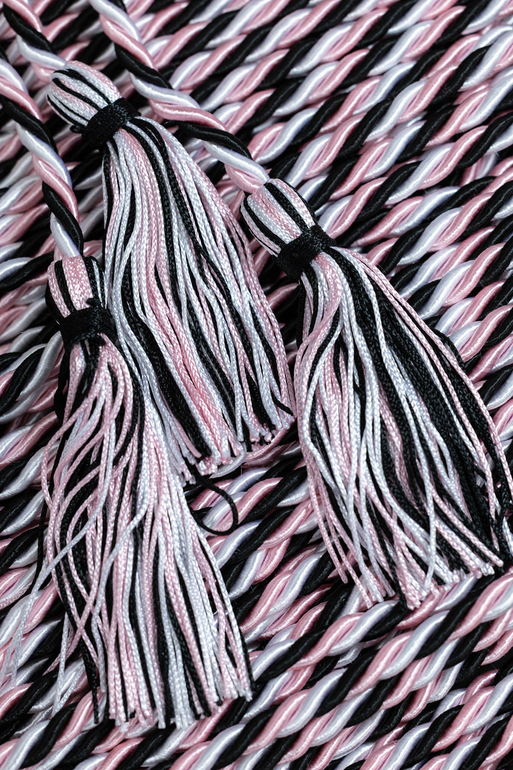 BLACK, PINK, WHITE GRADUATION CORD, HONOR CORD