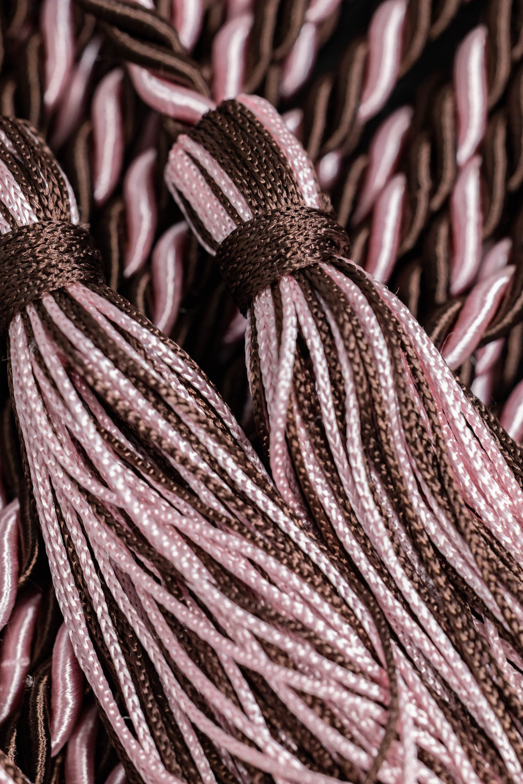 BROWN, BROWN, PINK GRADUATION CORD, HONOR CORD