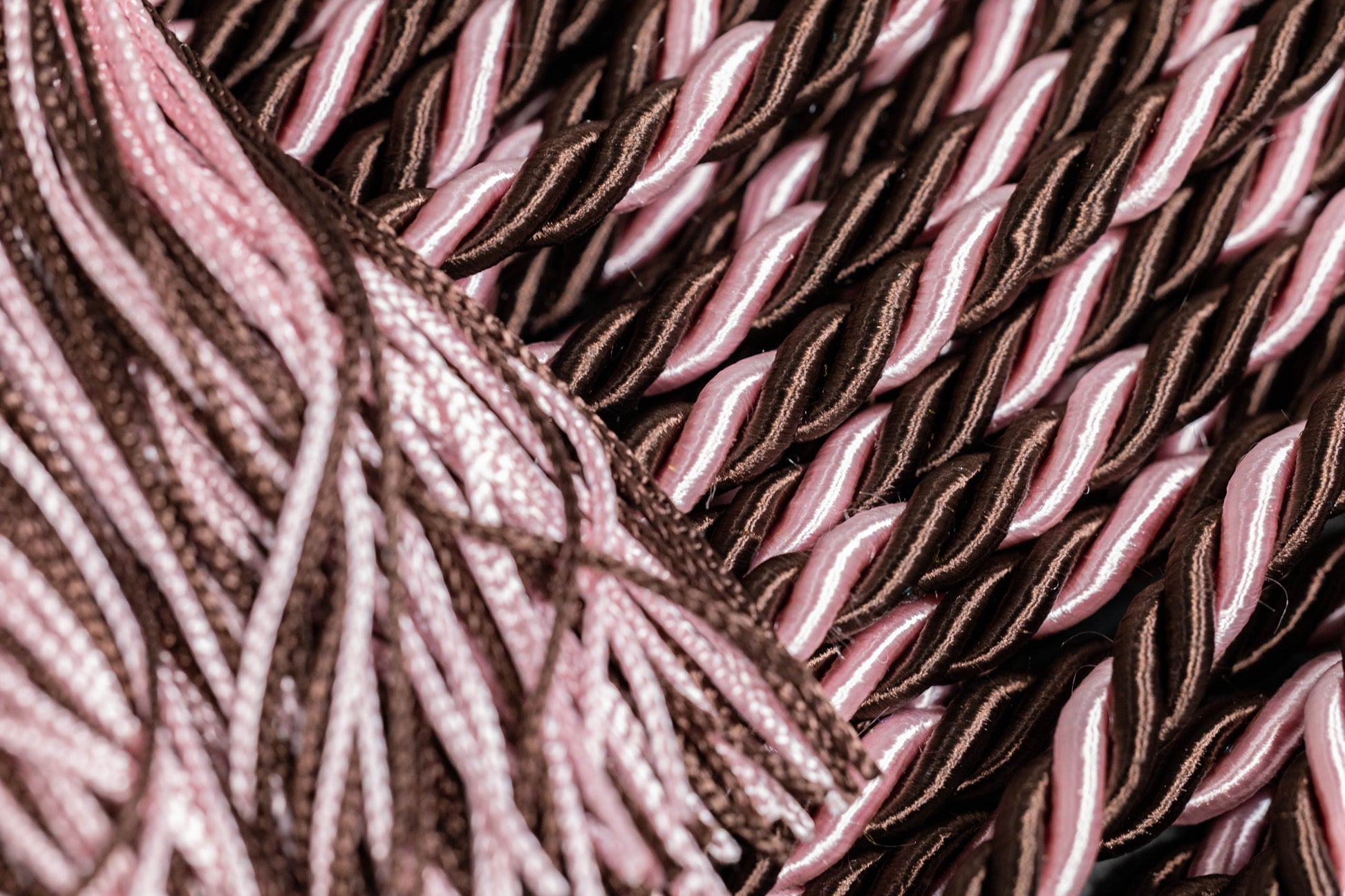 BROWN, BROWN, PINK GRADUATION CORD, HONOR CORD