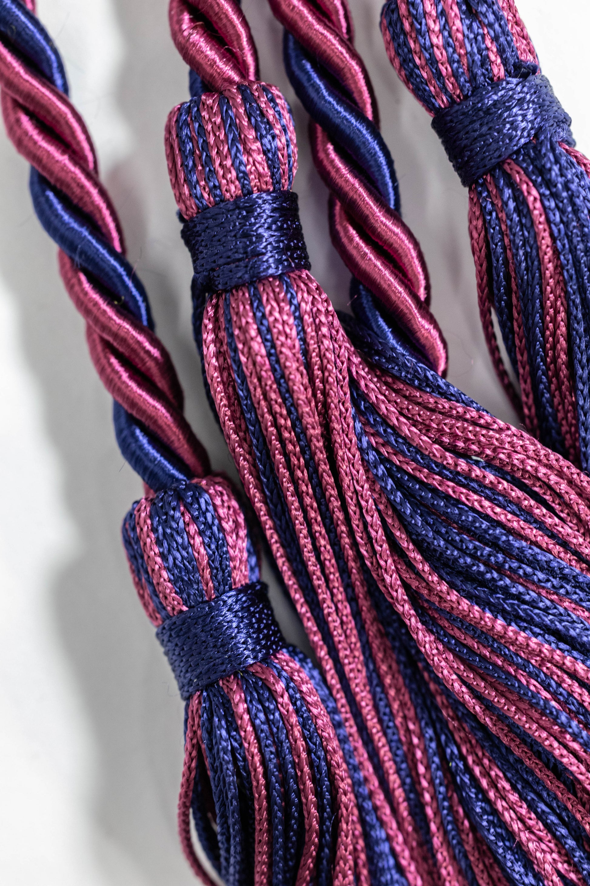 Burgundy, Burgundy, Navy Graduation Honor Cord