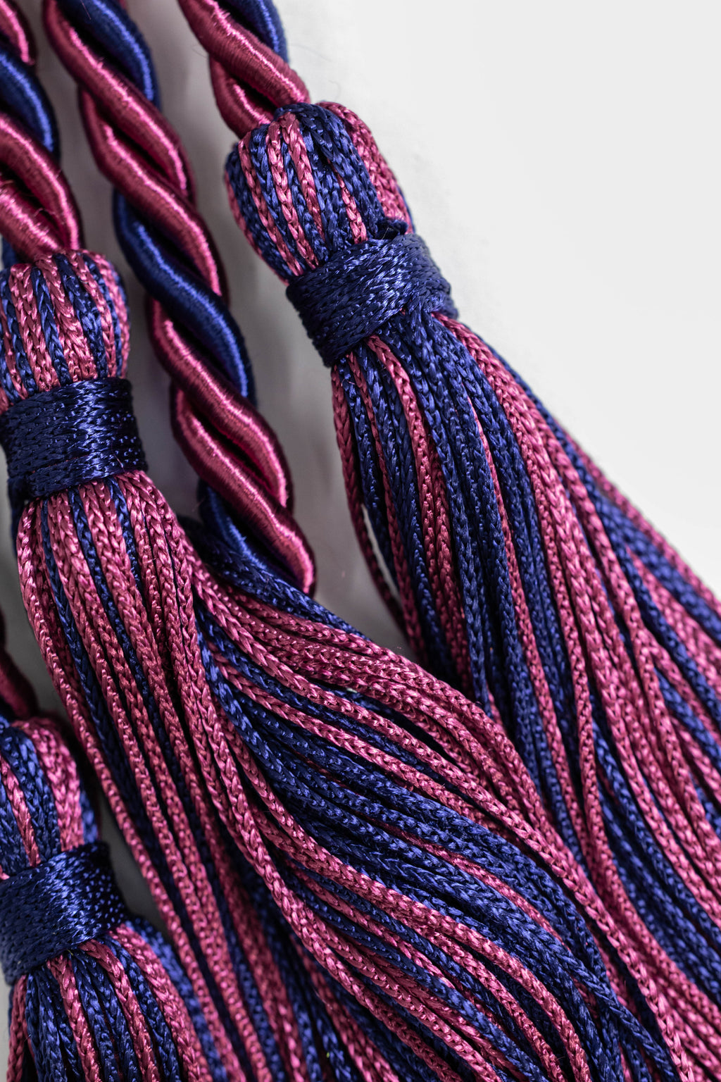 Burgundy, Burgundy, Navy Graduation Honor Cord