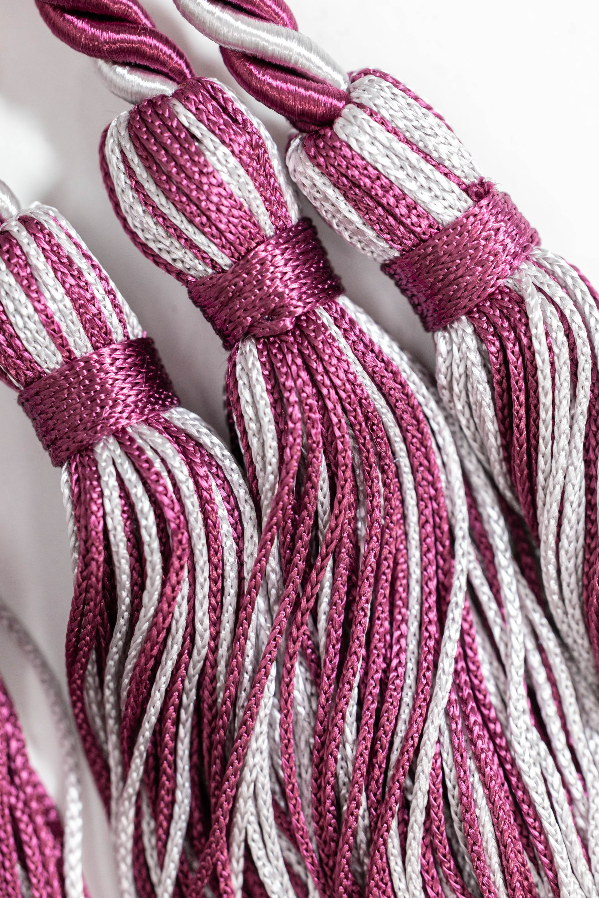 BURGUNDY #3, BURGUNDY, SILVER GRADUATION CORD, HONOR CORD