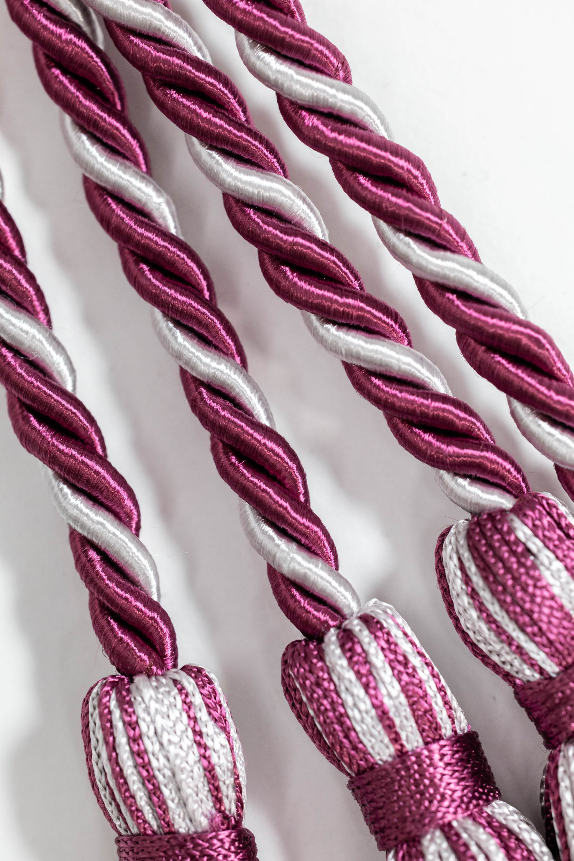 BURGUNDY #3, BURGUNDY, SILVER GRADUATION CORD, HONOR CORD