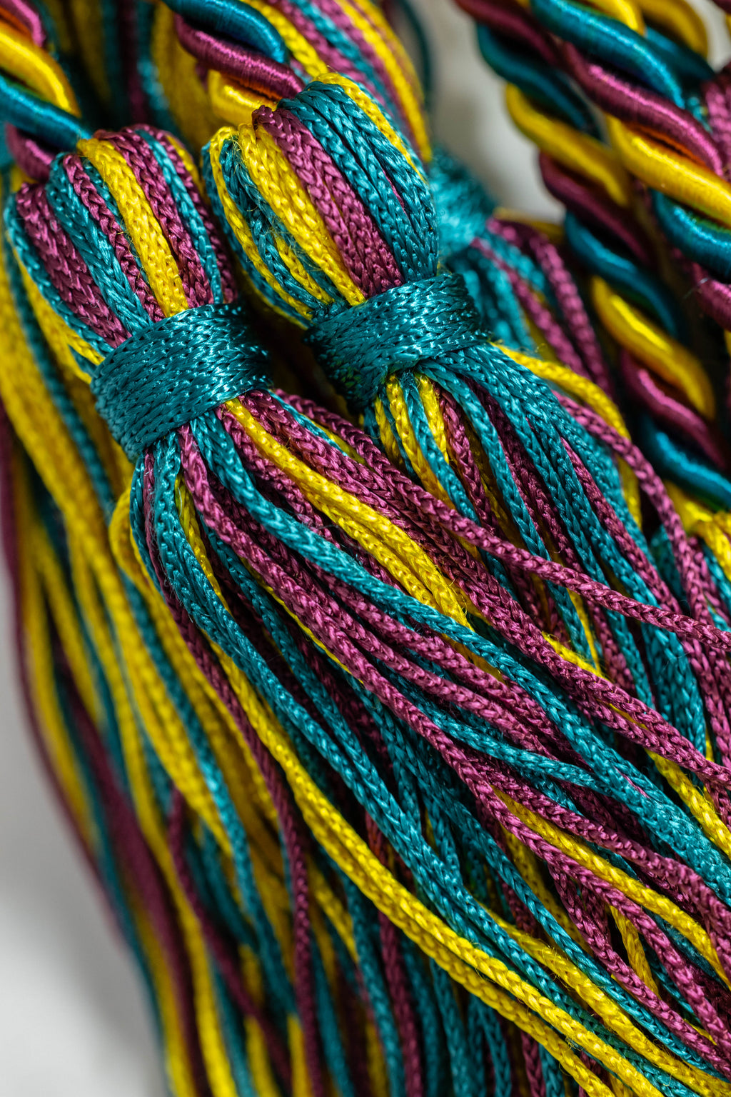 BURGUNDY, GOLD, TEAL GRADUATION CORD, HONOR CORD