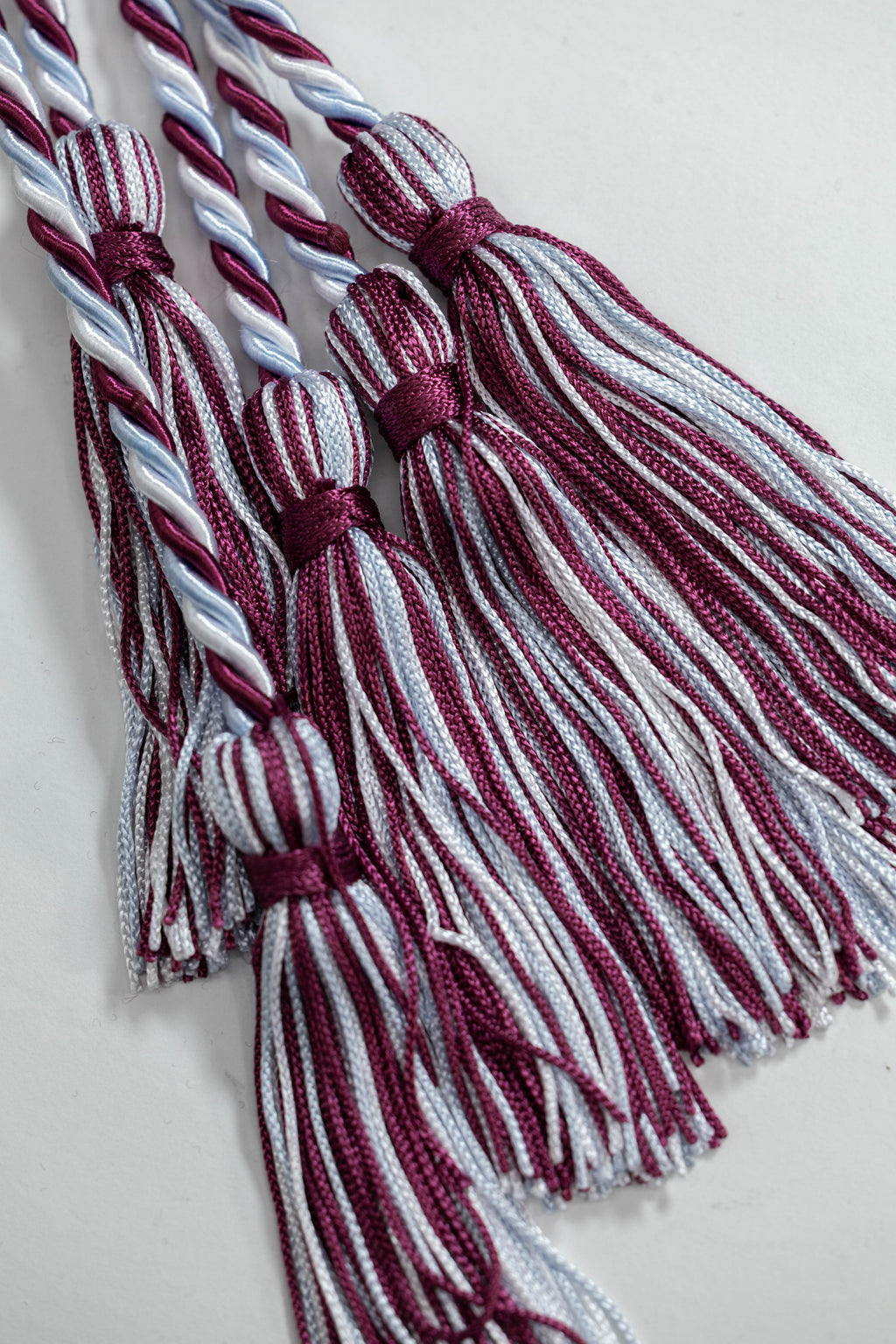 BURGUNDY, LIGHT BLUE, WHITE GRADUATION CORD, HONOR CORD