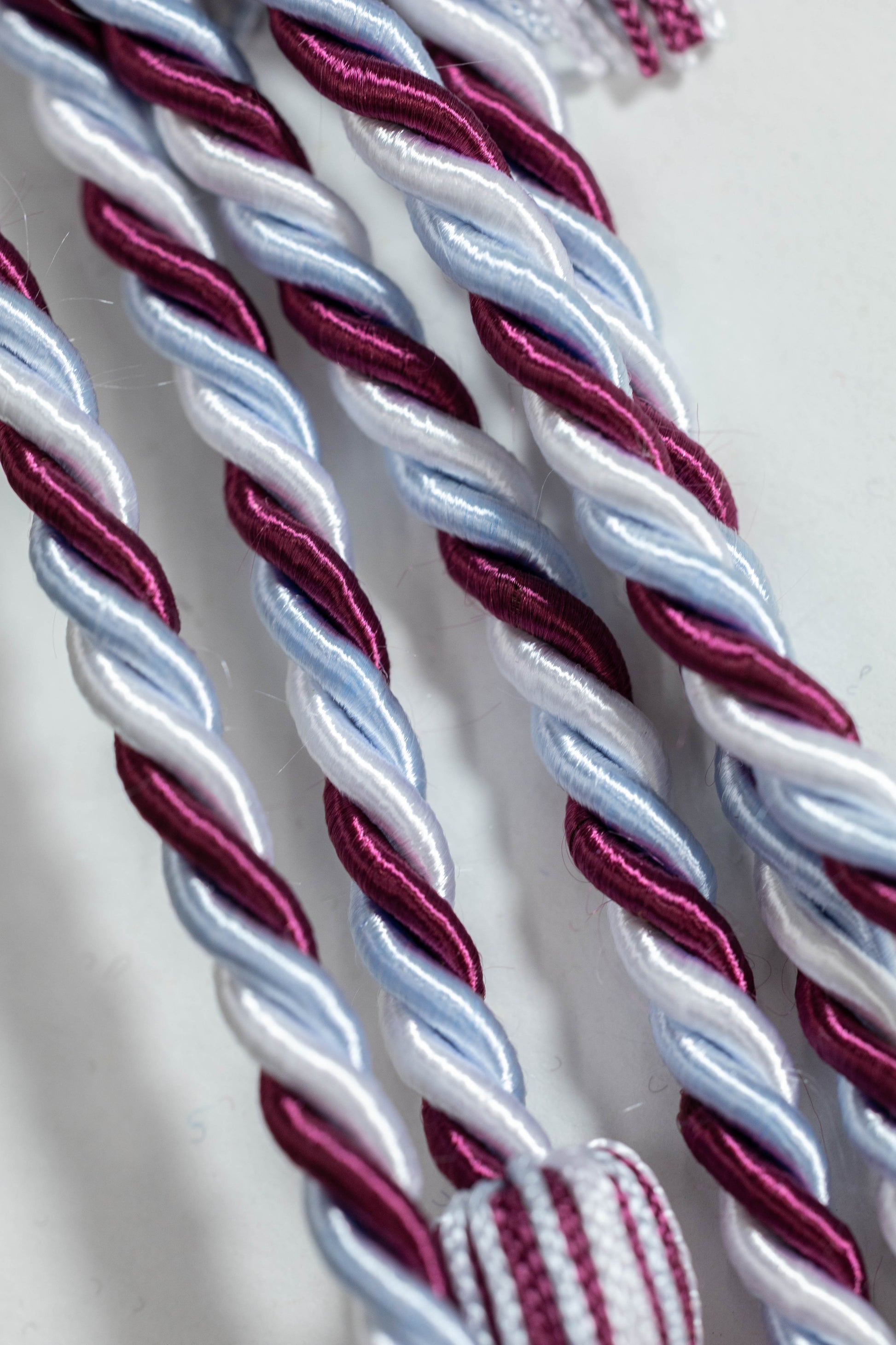 BURGUNDY, LIGHT BLUE, WHITE GRADUATION CORD, HONOR CORD