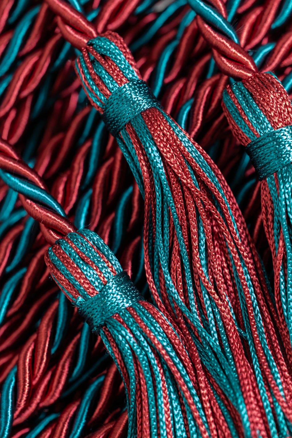 Cardinal Red, Cardinal Red, Teal Graduation Honor Cord