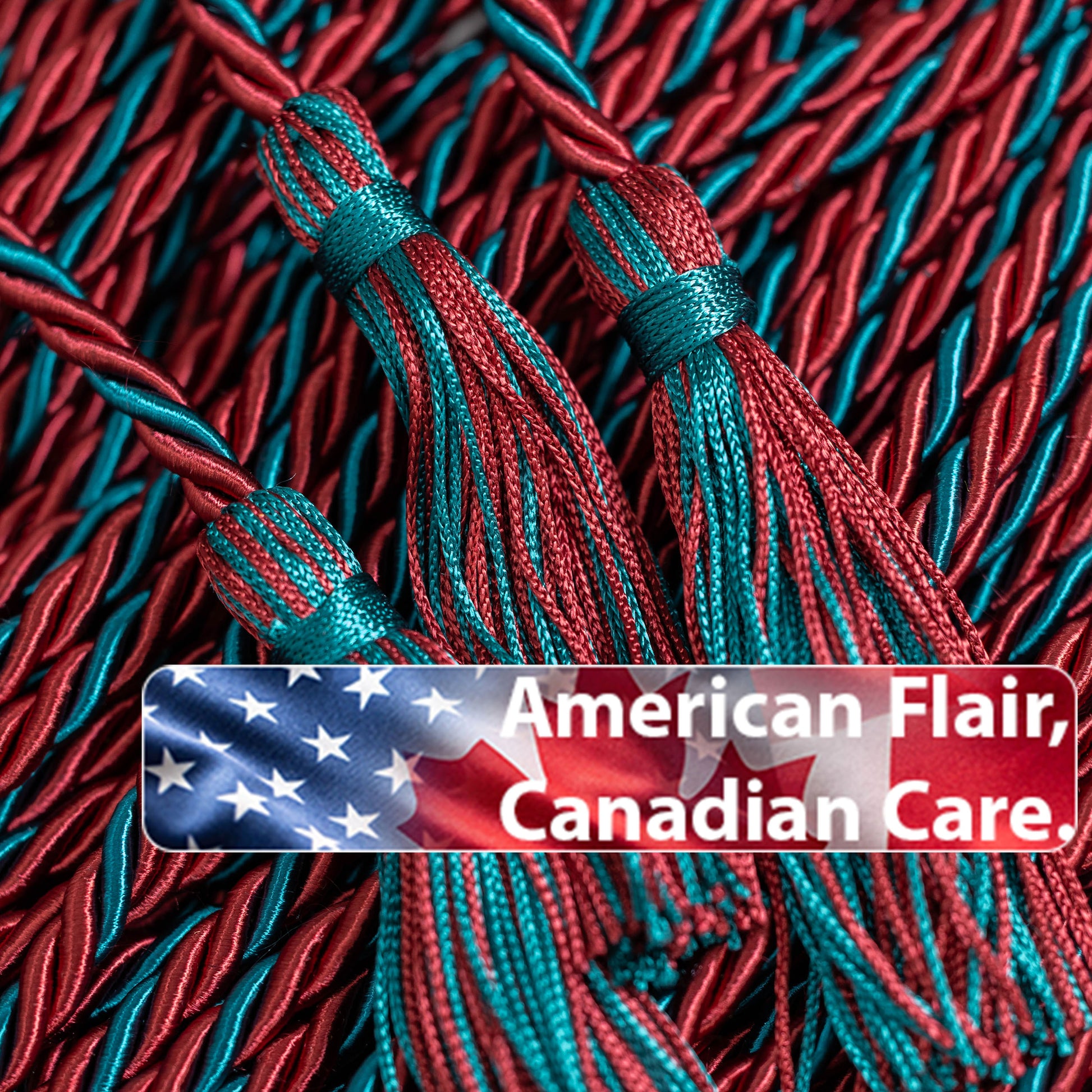 Cardinal Red, Cardinal Red, Teal Graduation Honor Cord