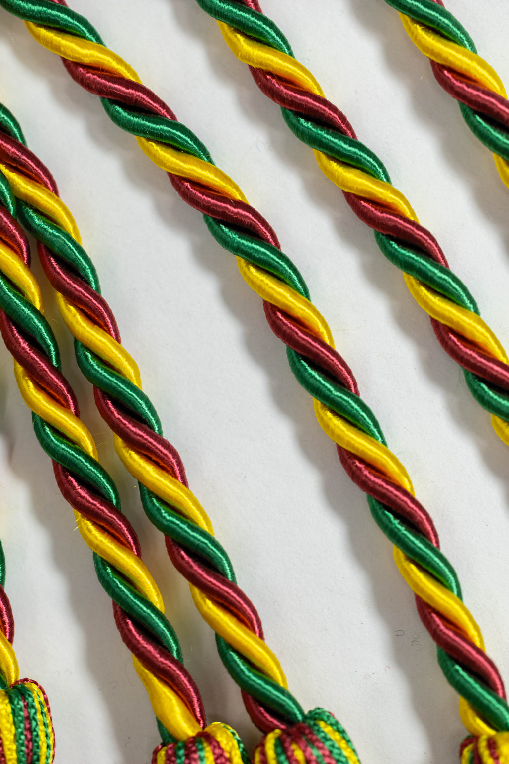 CARDINAL, GOLD, GREEN GRADUATION CORD, HONOR CORD