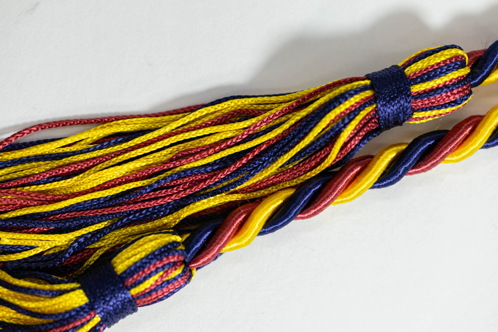 Cardinal, Gold, Navy Graduation cord, Honor Cord