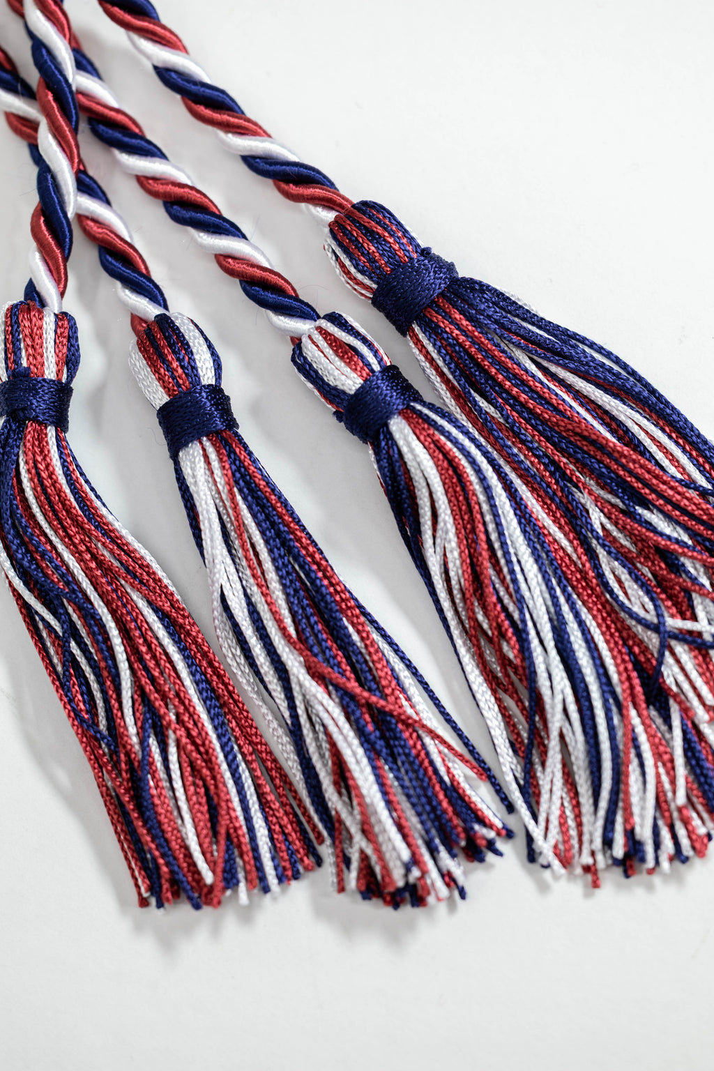 Cardinal, Navy, White Graduation cord, Honor Cord