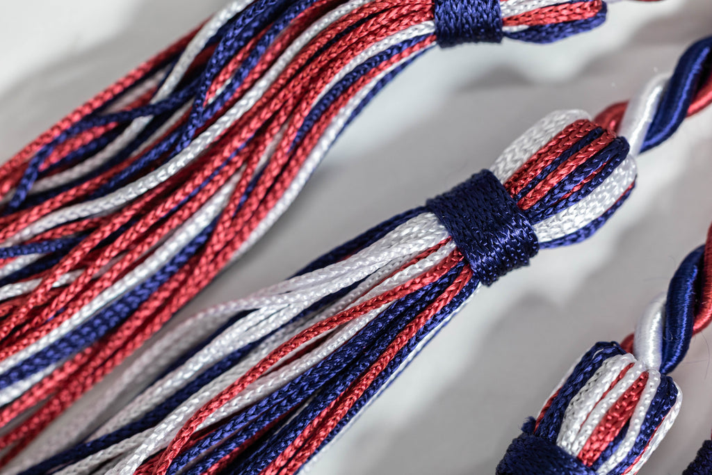 Cardinal, Navy, White Graduation cord, Honor Cord