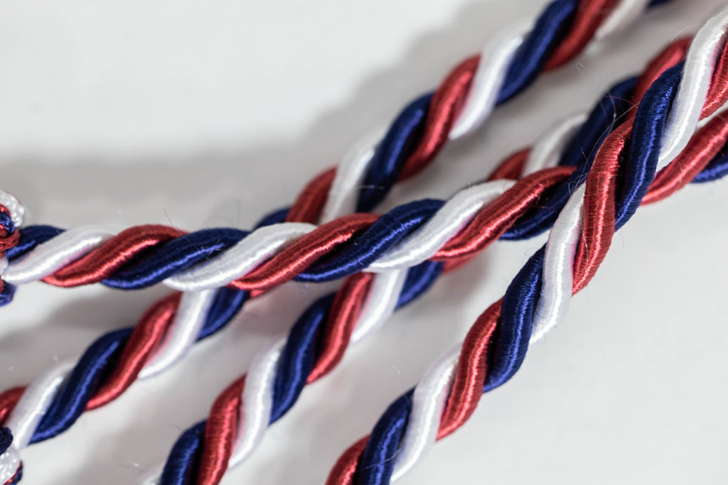 Cardinal, Navy, White Graduation cord, Honor Cord