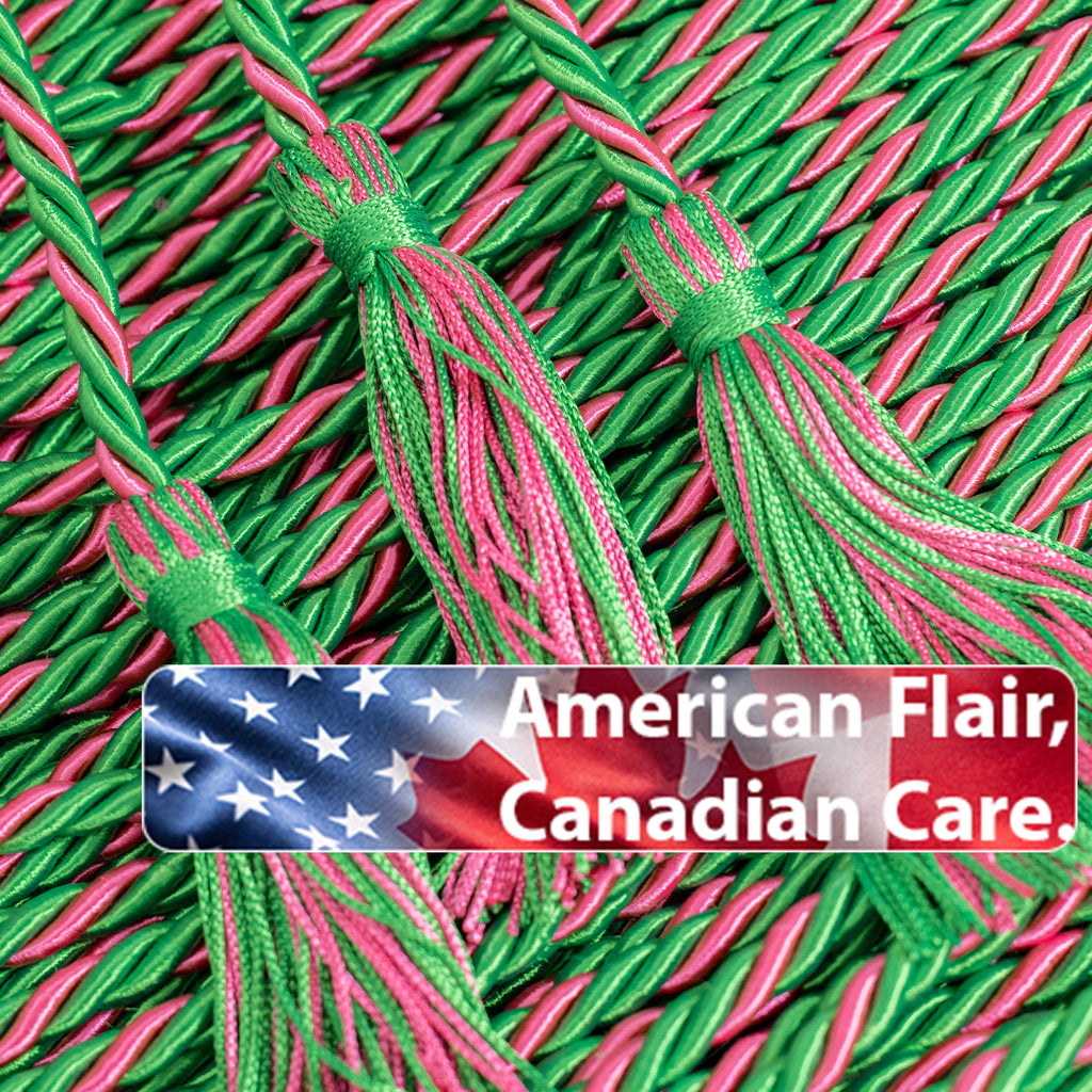 EMERALD, EMERALD, HOT PINK GRADUATION CORD, HONOR CORD