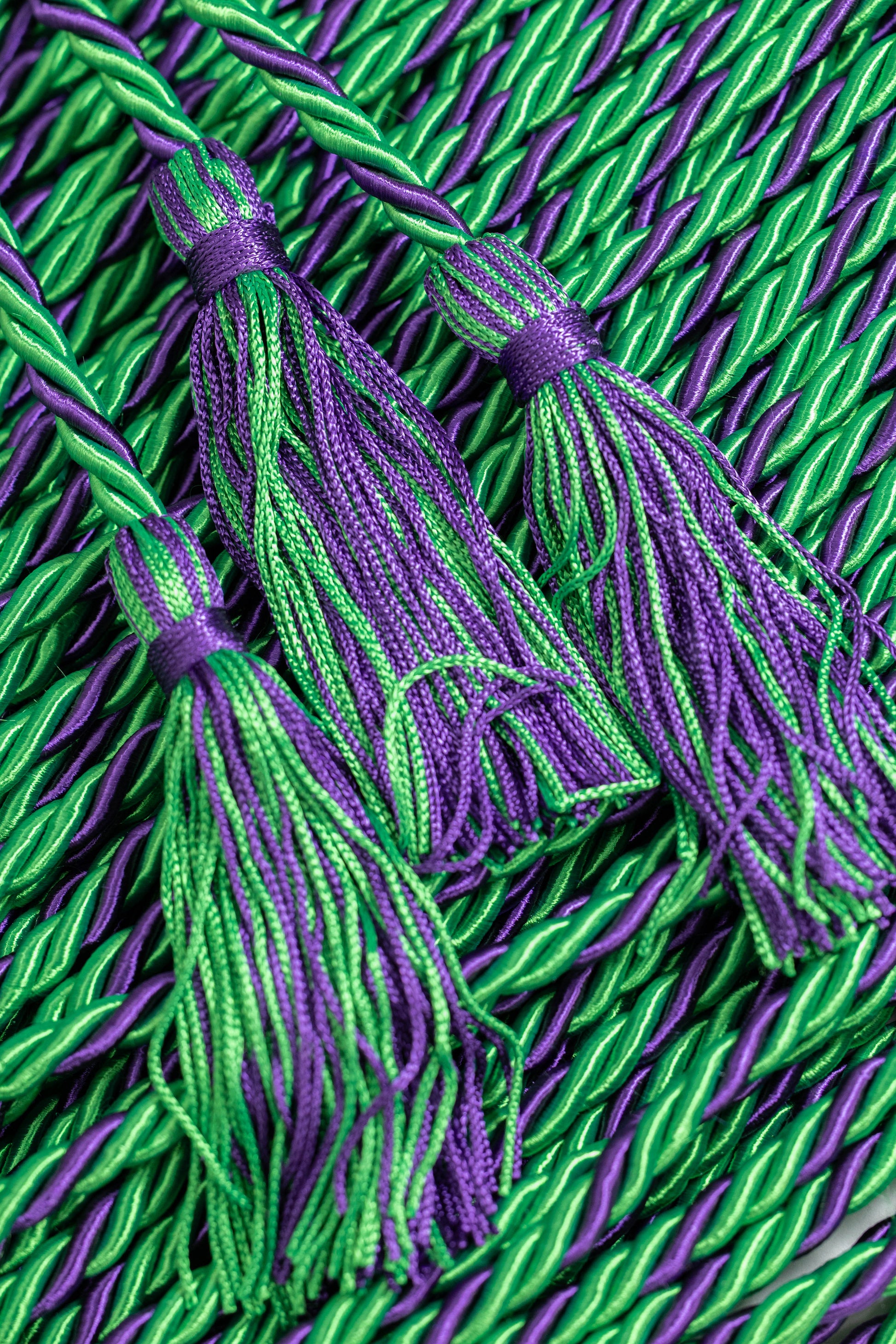 EMERALD, EMERALD, PURPLE GRADUATION CORD, HONOR CORD