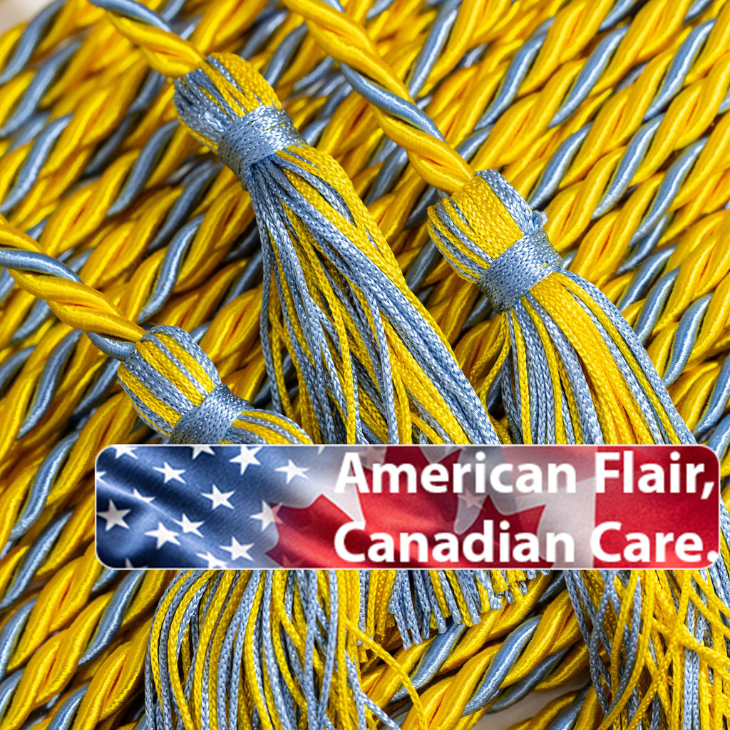 Gold, Gold, Columbia Blue Graduation Honor Cord | Columbia University Blue (Copy)