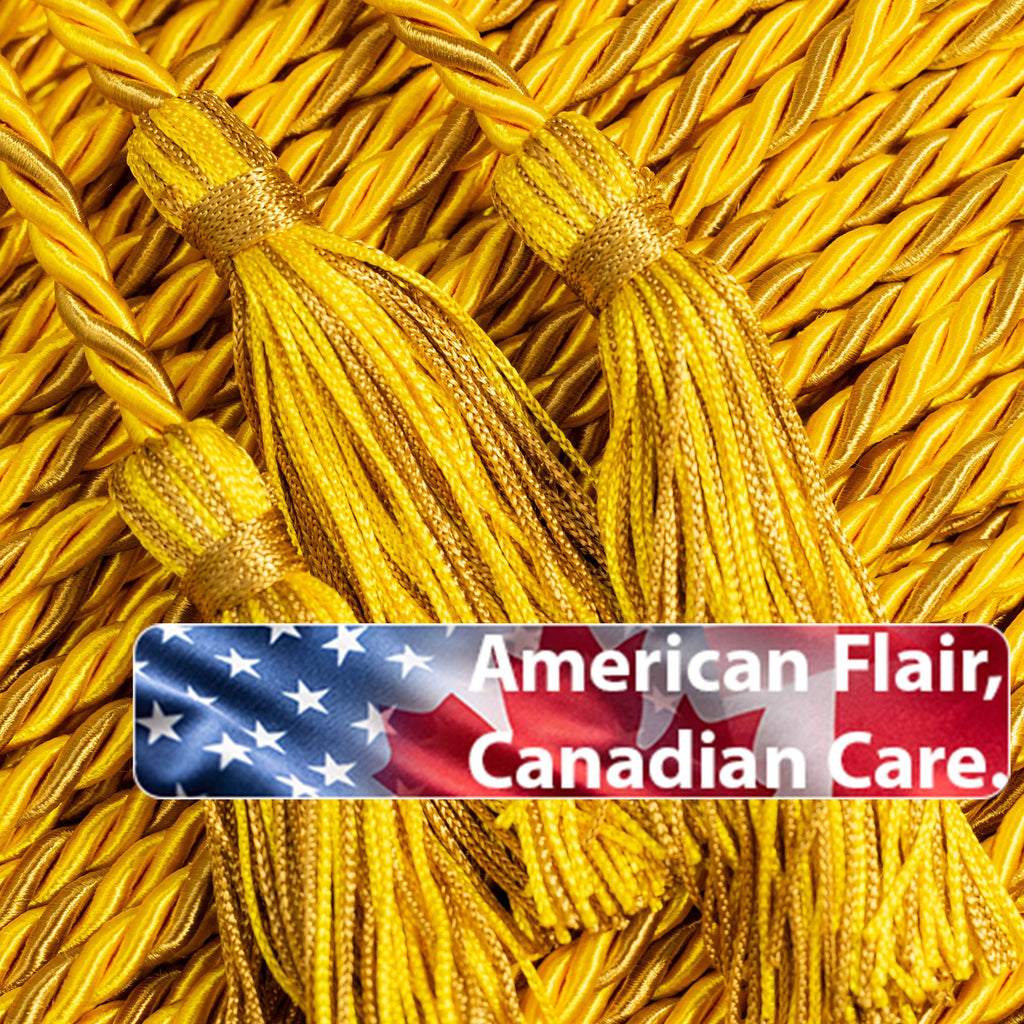 Gold, Gold, Old Gold Graduation cord, Honor Cord