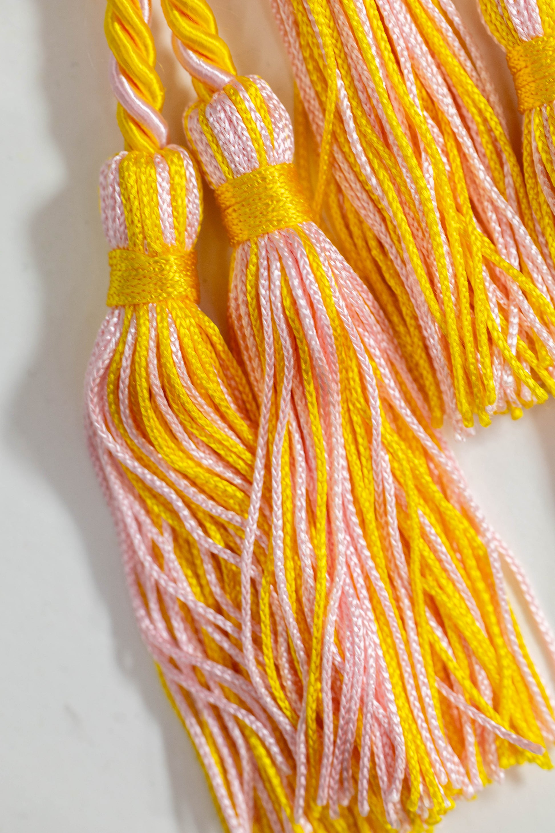 Gold, Gold, Pink Graduation cord, Honor Cord