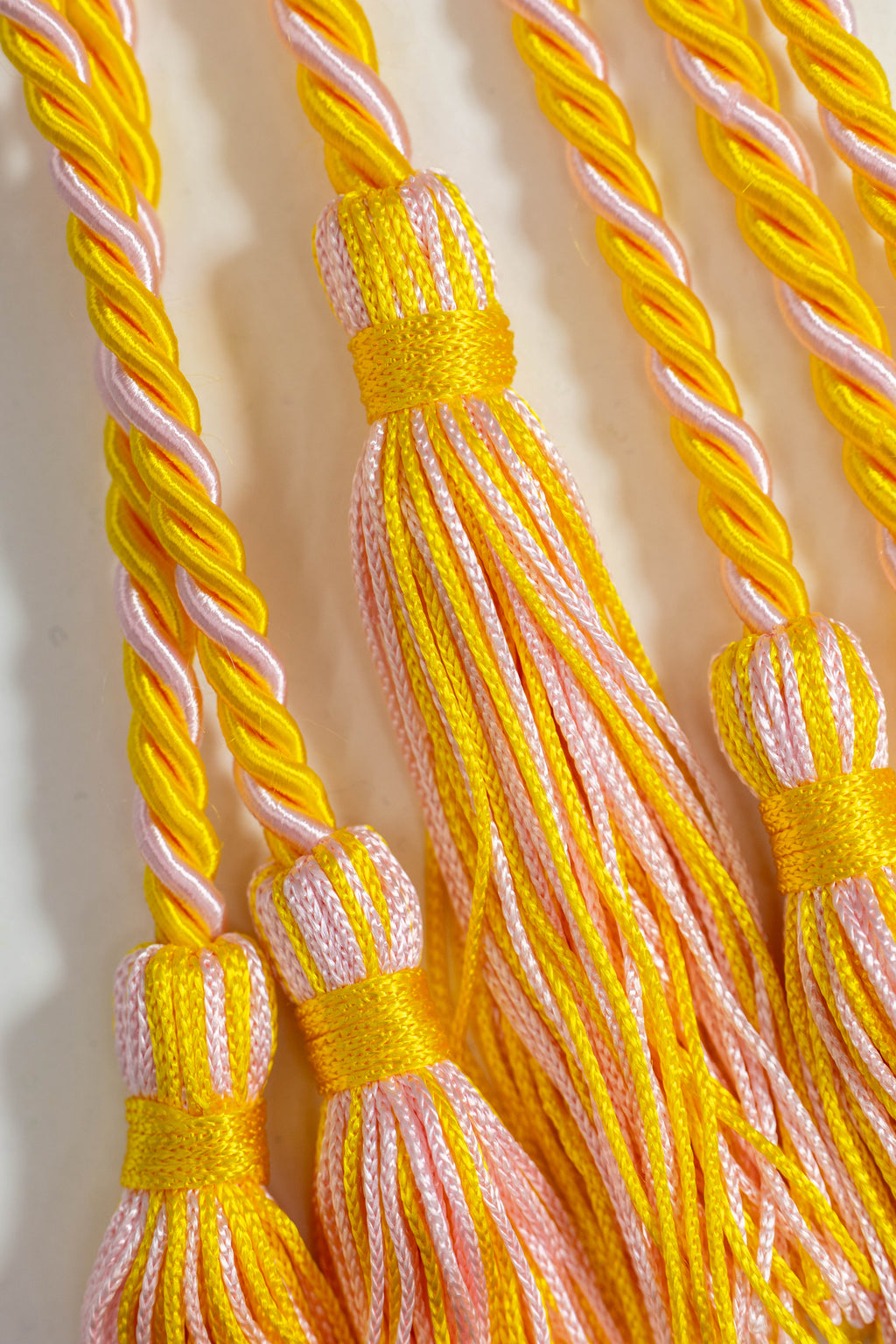 Gold, Gold, Pink Graduation cord, Honor Cord