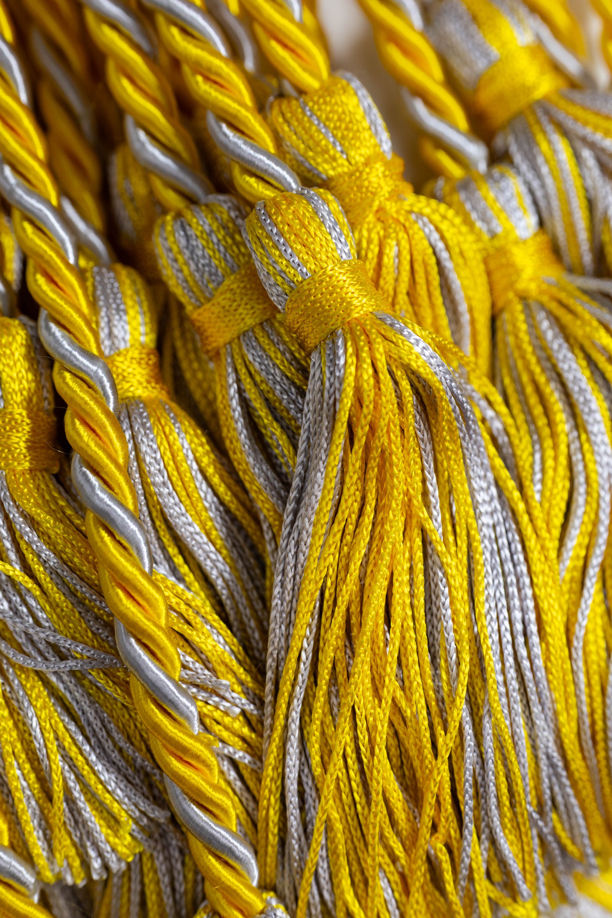 GOLD, GOLD, SILVER GRADUATION CORD, HONOR CORD