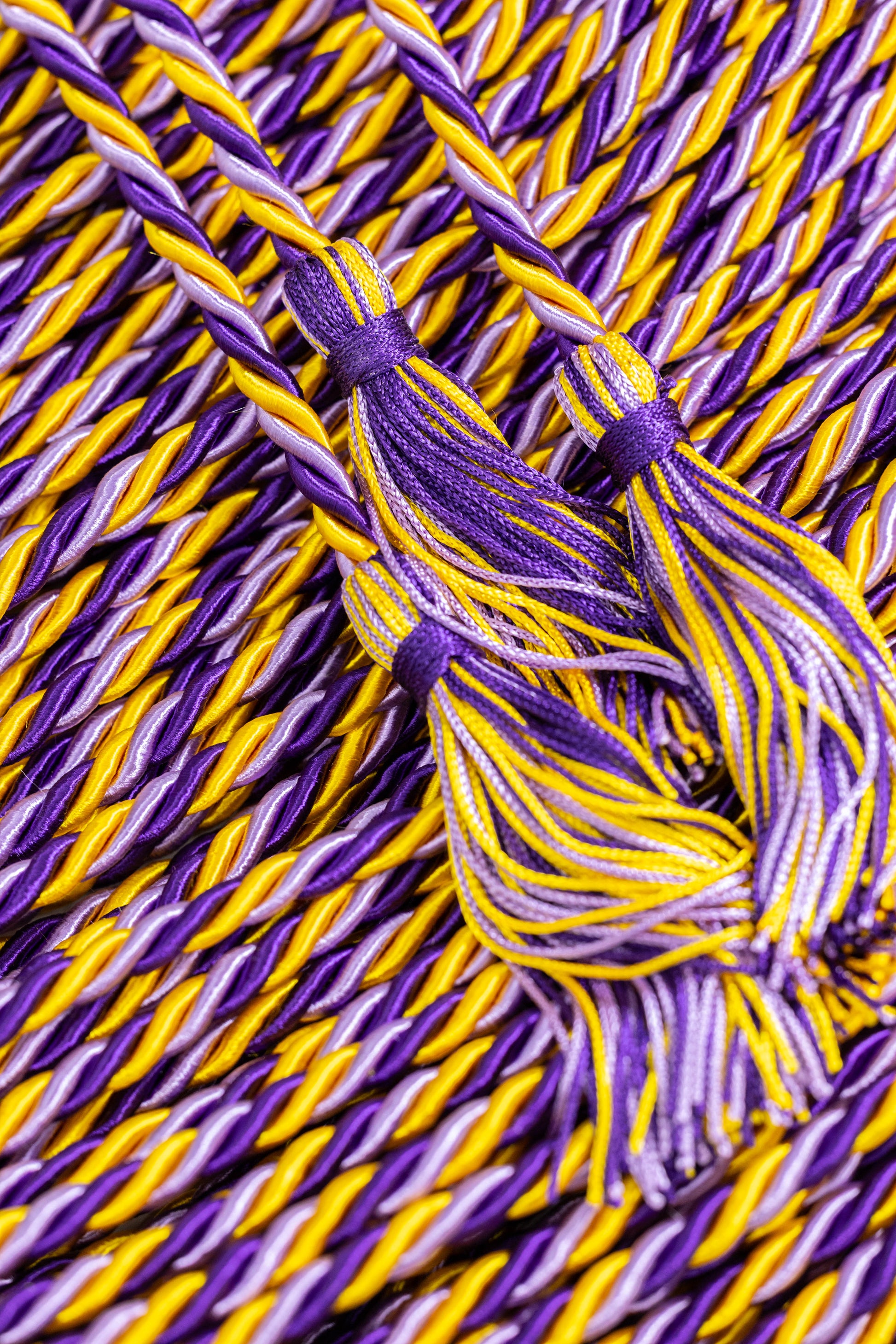 Gold, Lilac, Purple  Graduation Honor Cord