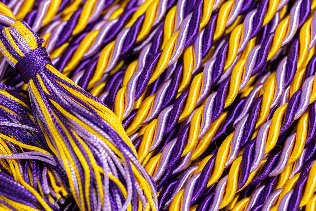 Gold, Lilac, Purple  Graduation Honor Cord
