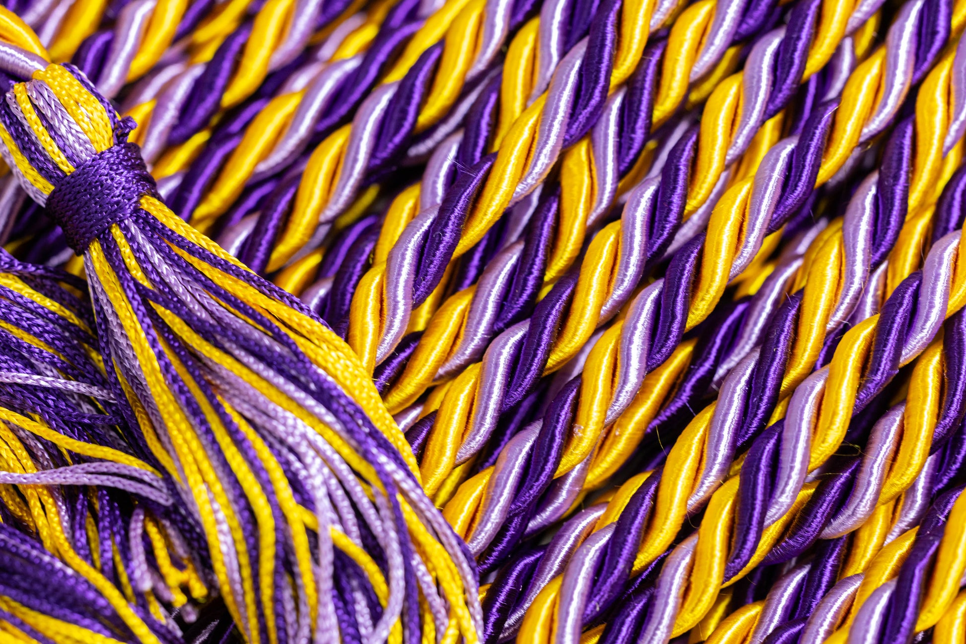 Gold, Lilac, Purple  Graduation Honor Cord