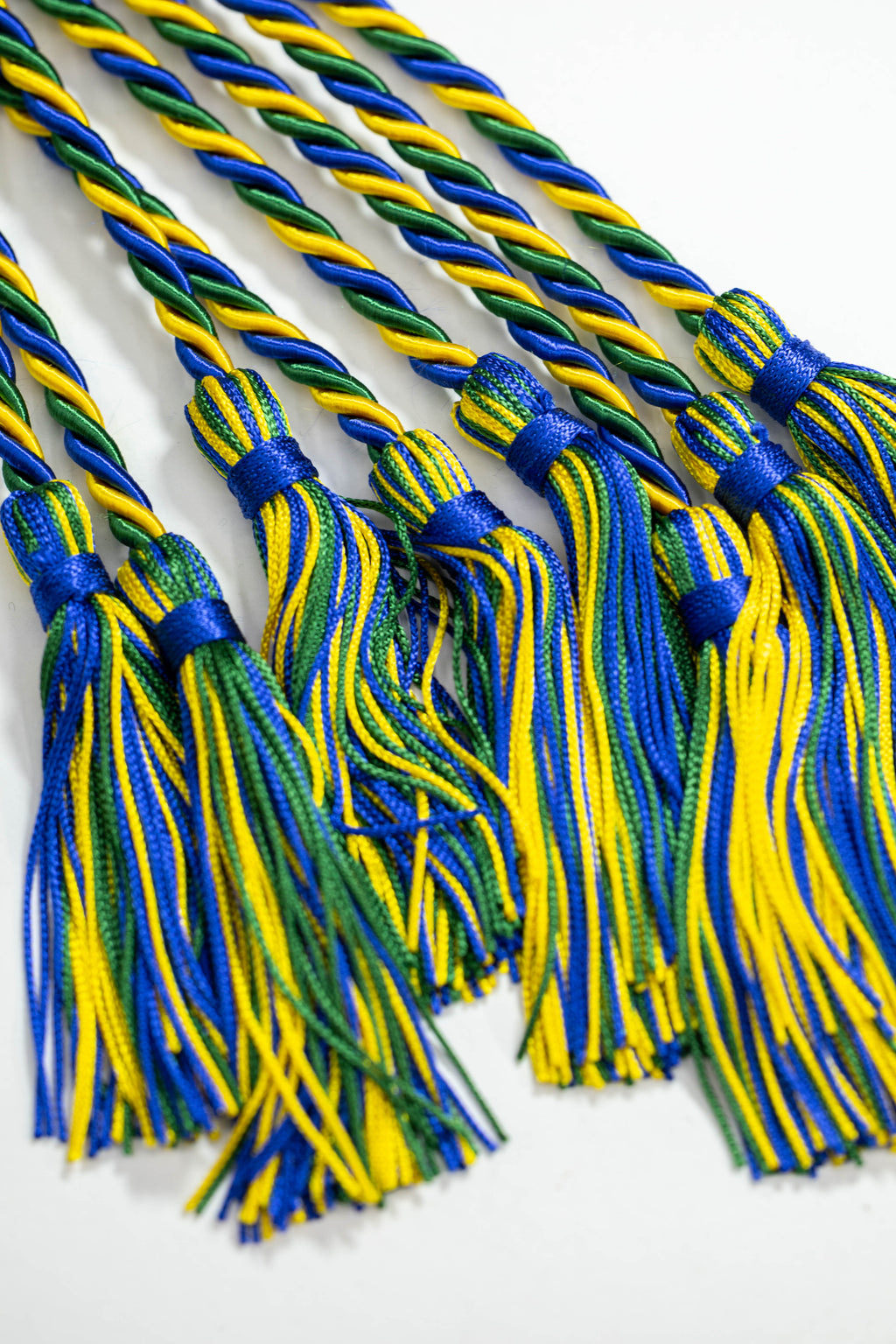 Gold, Green, Royal Blue Graduation cord, Honor Cord