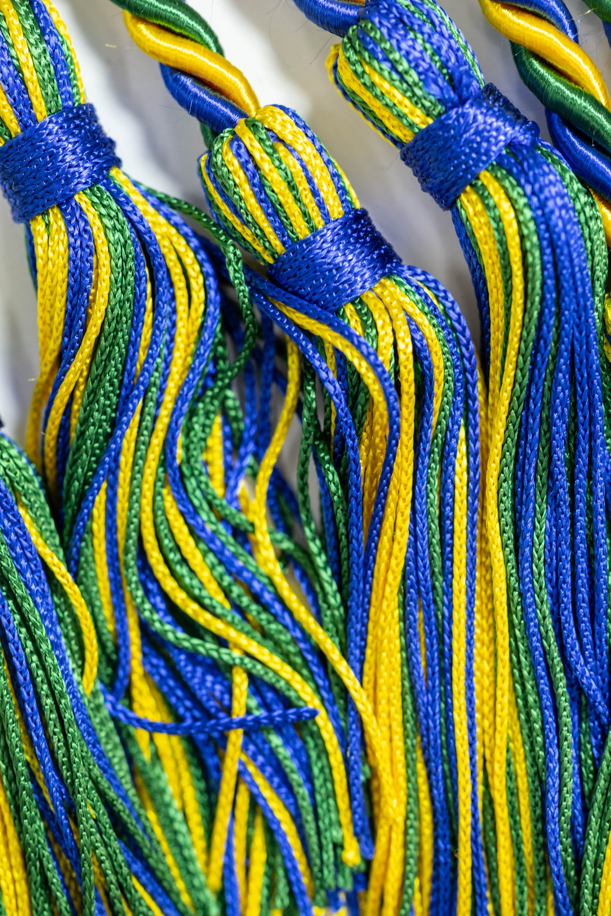 Gold, Green, Royal Blue Graduation cord, Honor Cord