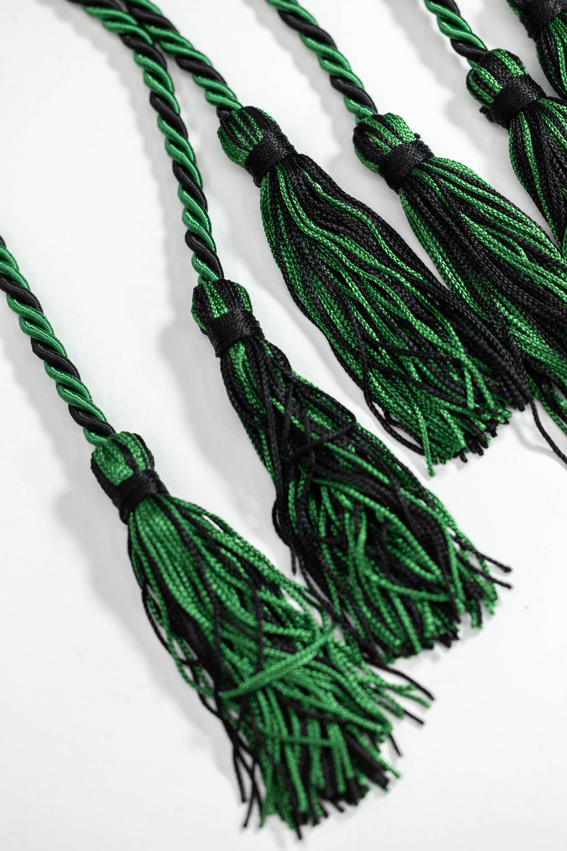 Green, Green, Black Graduation cord, Honor Cord