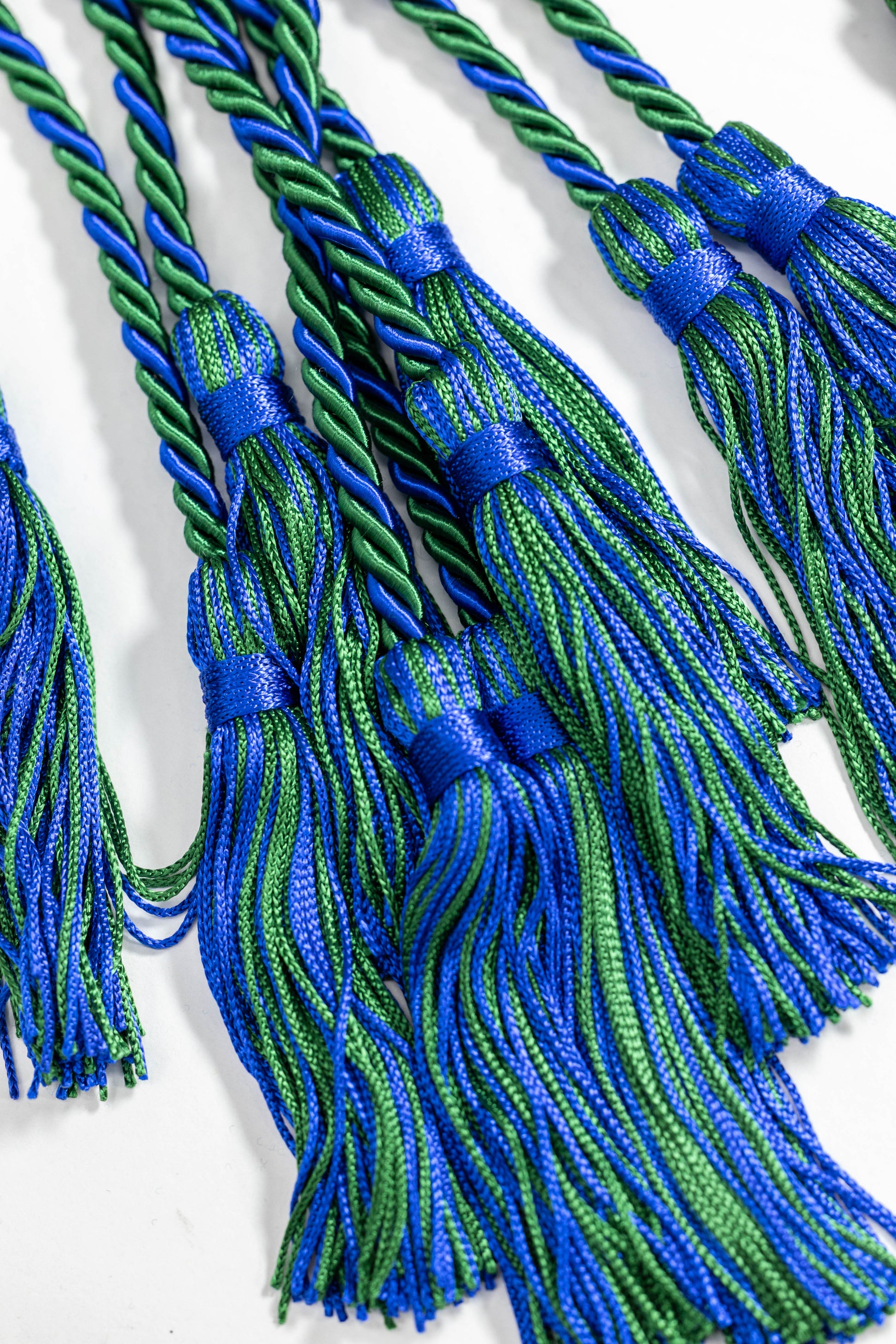 Green, Green, Royal Blue Graduation cord, Honor Cord