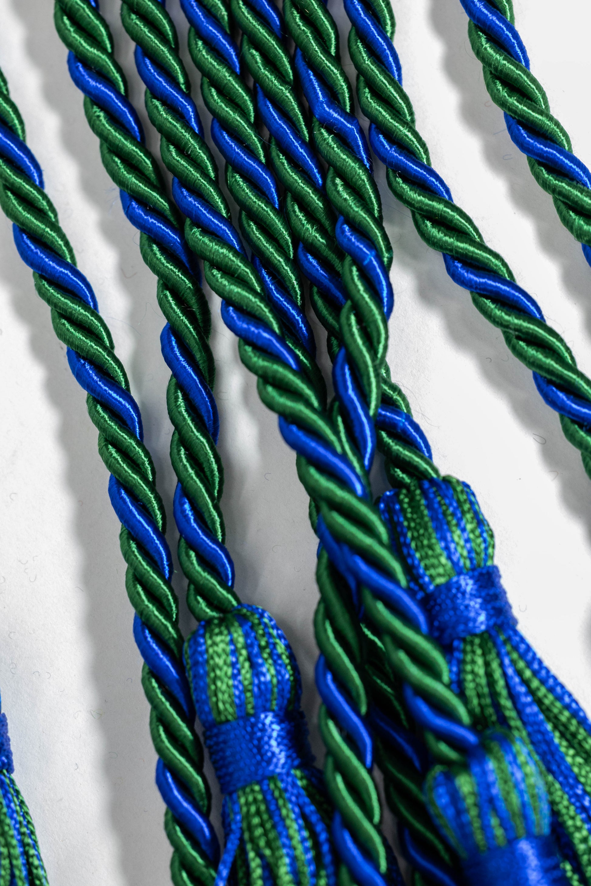 Green, Green, Royal Blue Graduation cord, Honor Cord