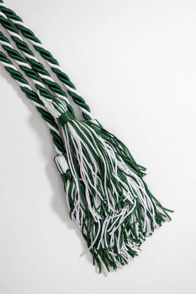 Hunter green, Hunter Green, White Graduation Honor Cord