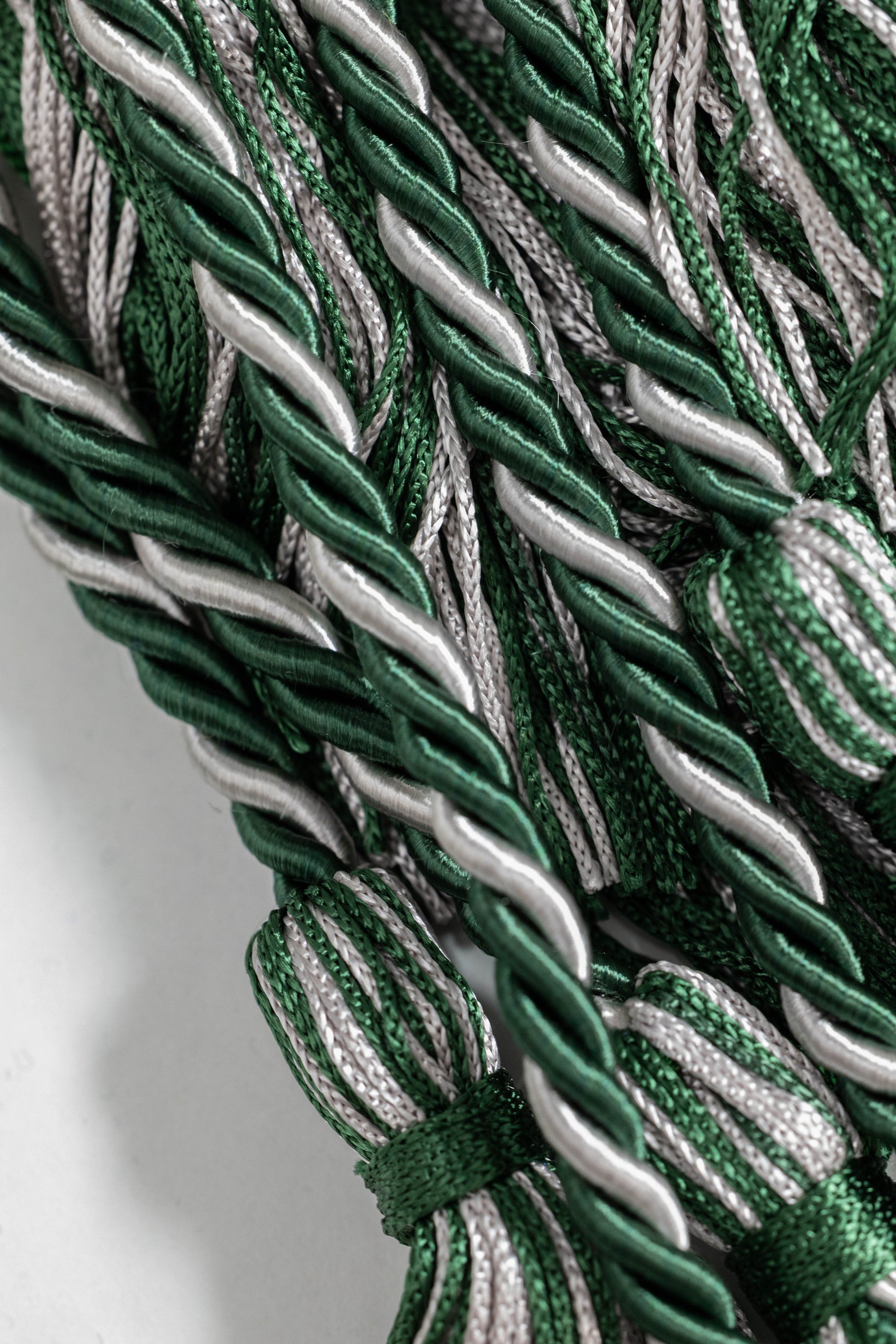 Hunter Green, Hunter Green, Silver Graduation cord, Honor Cord